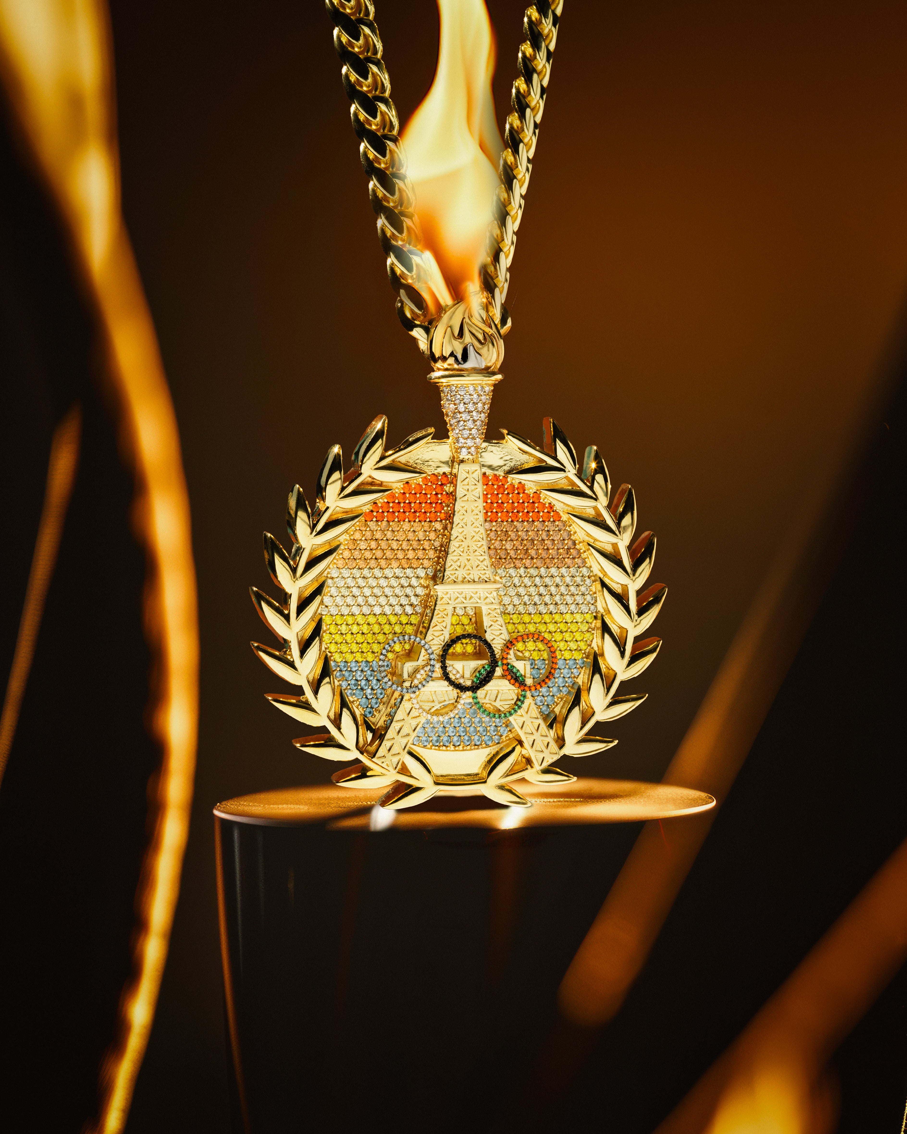 Snoop Dogg's Custom Iced Eiffel Tower Chain for Paris '24 Olympics