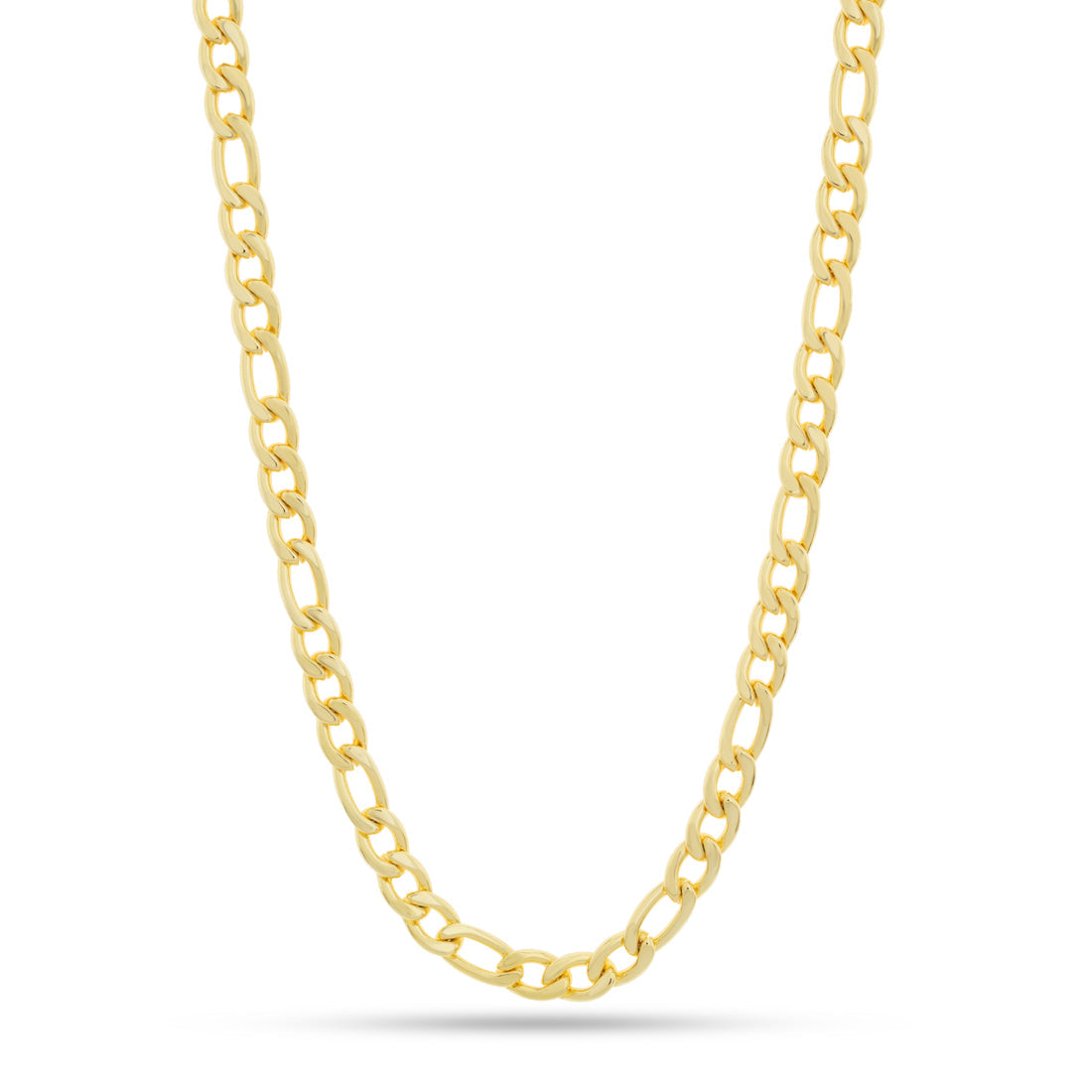10mm Italian Figaro Chain  in  Gold Plated / 14K Gold / 18" by Kingices
