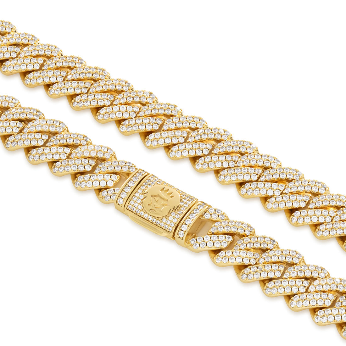 12mm Iced Diamond Cut Miami Cuban Link Chain  in  by Kingices