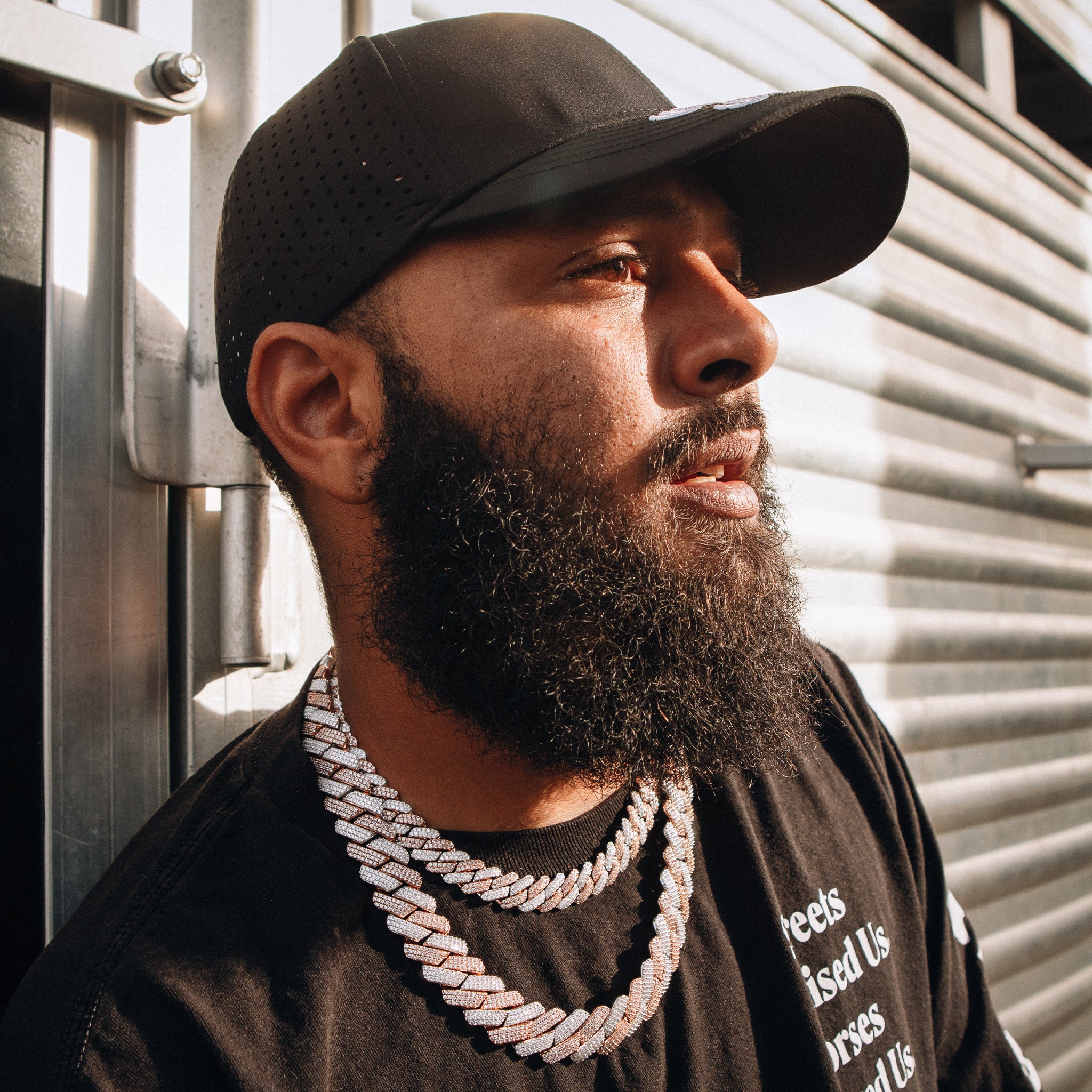 12mm Rose Gold Iced Diamond-Cut Miami Cuban Link Chain  in  by Kingices