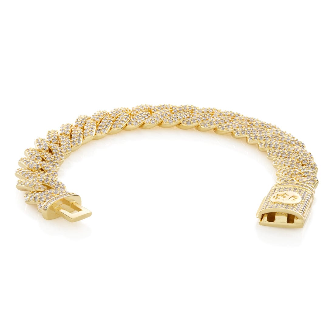 15mm Iced Diamond Cut Miami Cuban Link Bracelet  in  by Kingices