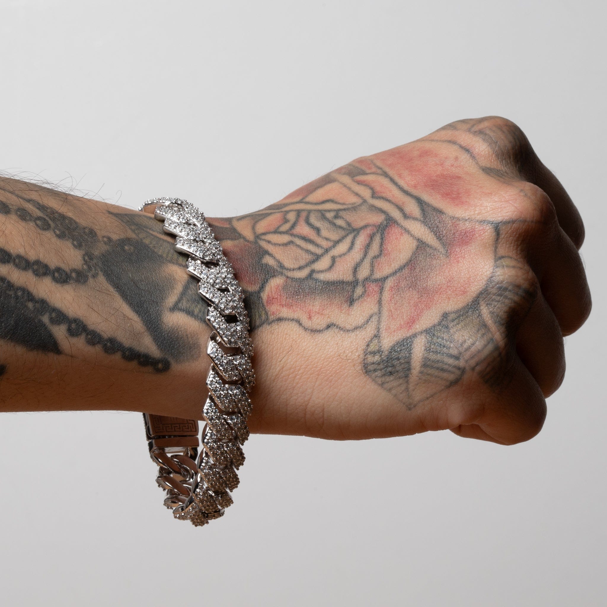 15mm Iced Diamond Cut Miami Cuban Link Bracelet  in  by Kingices