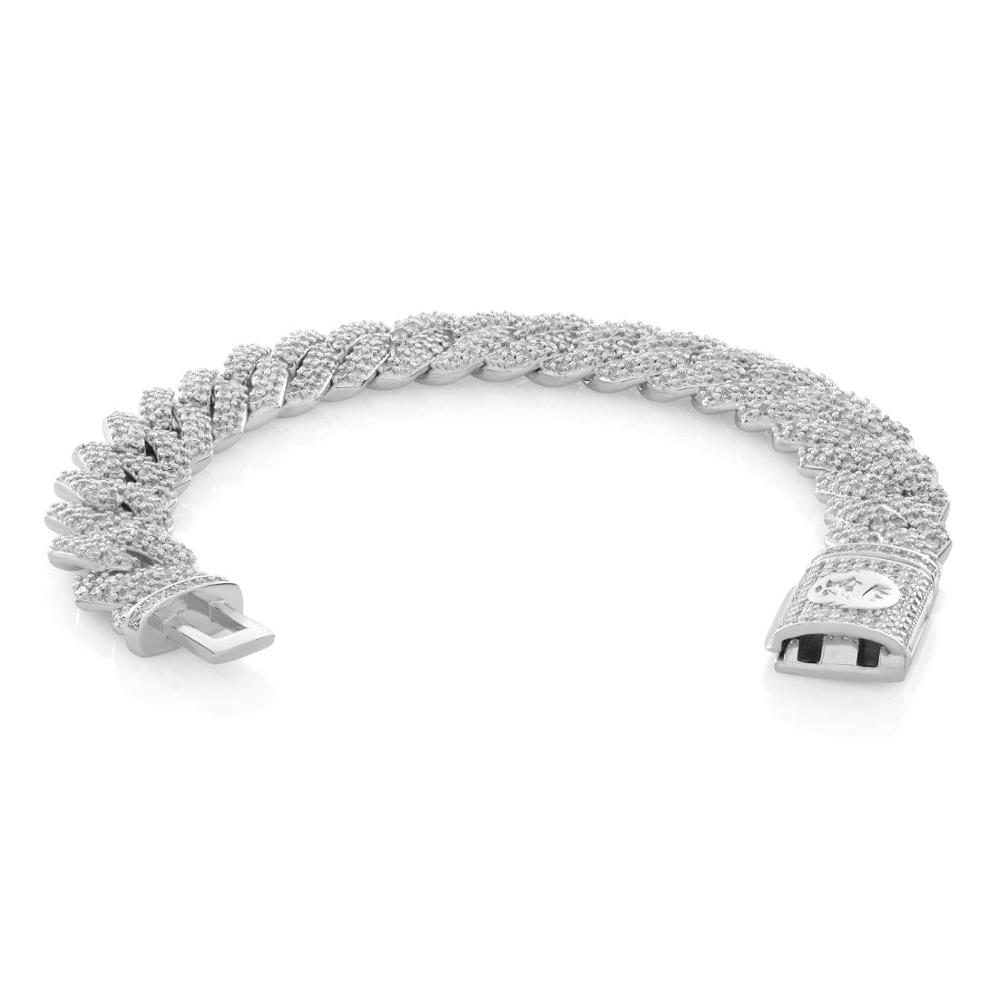 15mm Iced Diamond Cut Miami Cuban Link Bracelet  in  by Kingices