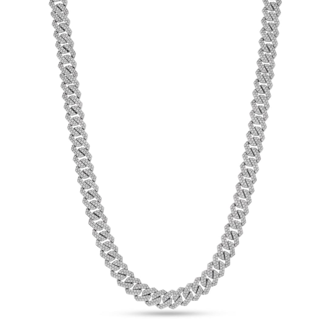 15mm Iced Diamond Cut Miami Cuban Link Chain  in  Gold Plated / White Gold / 18" by Kingices