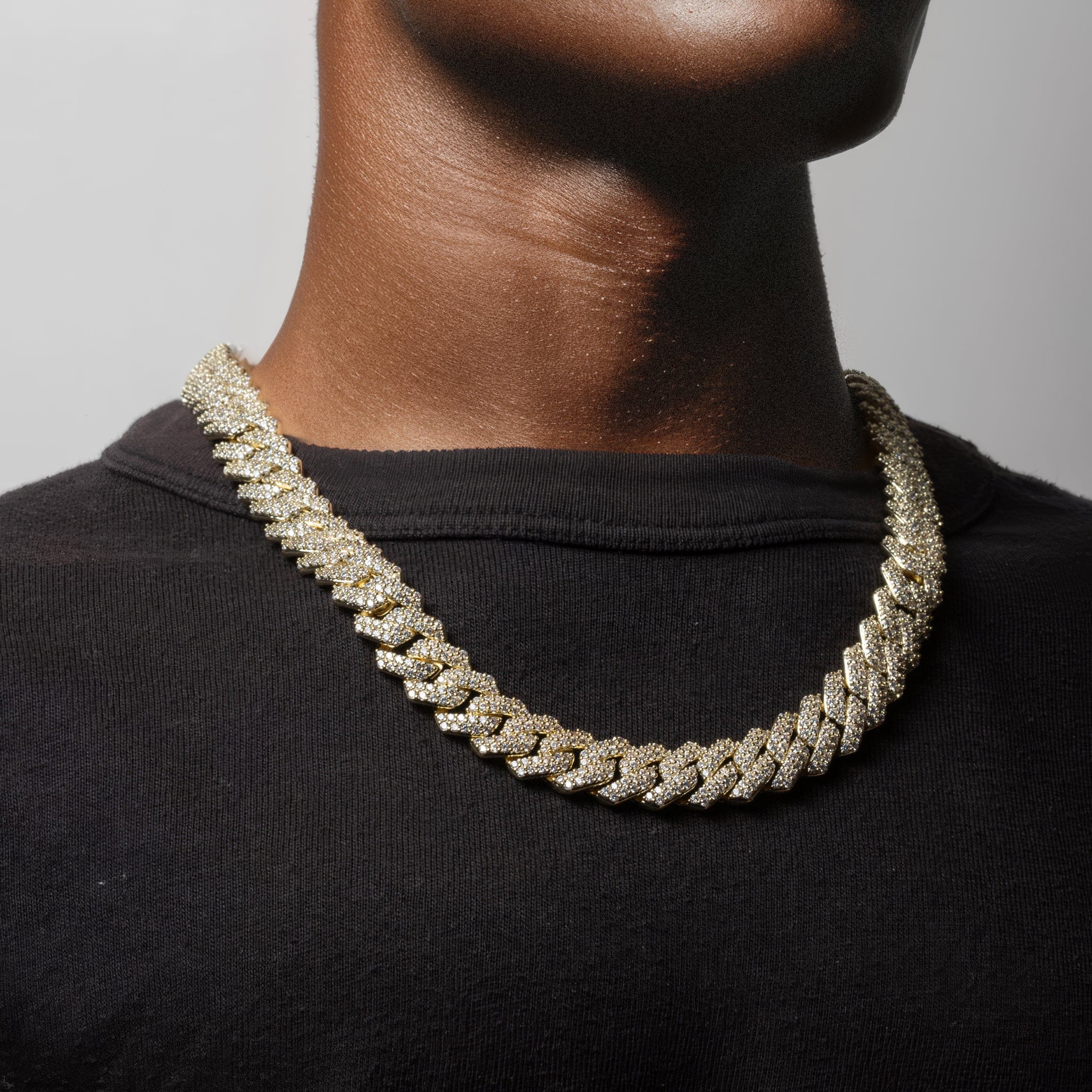 15mm Iced Diamond Cut Miami Cuban Link Chain  in  by Kingices