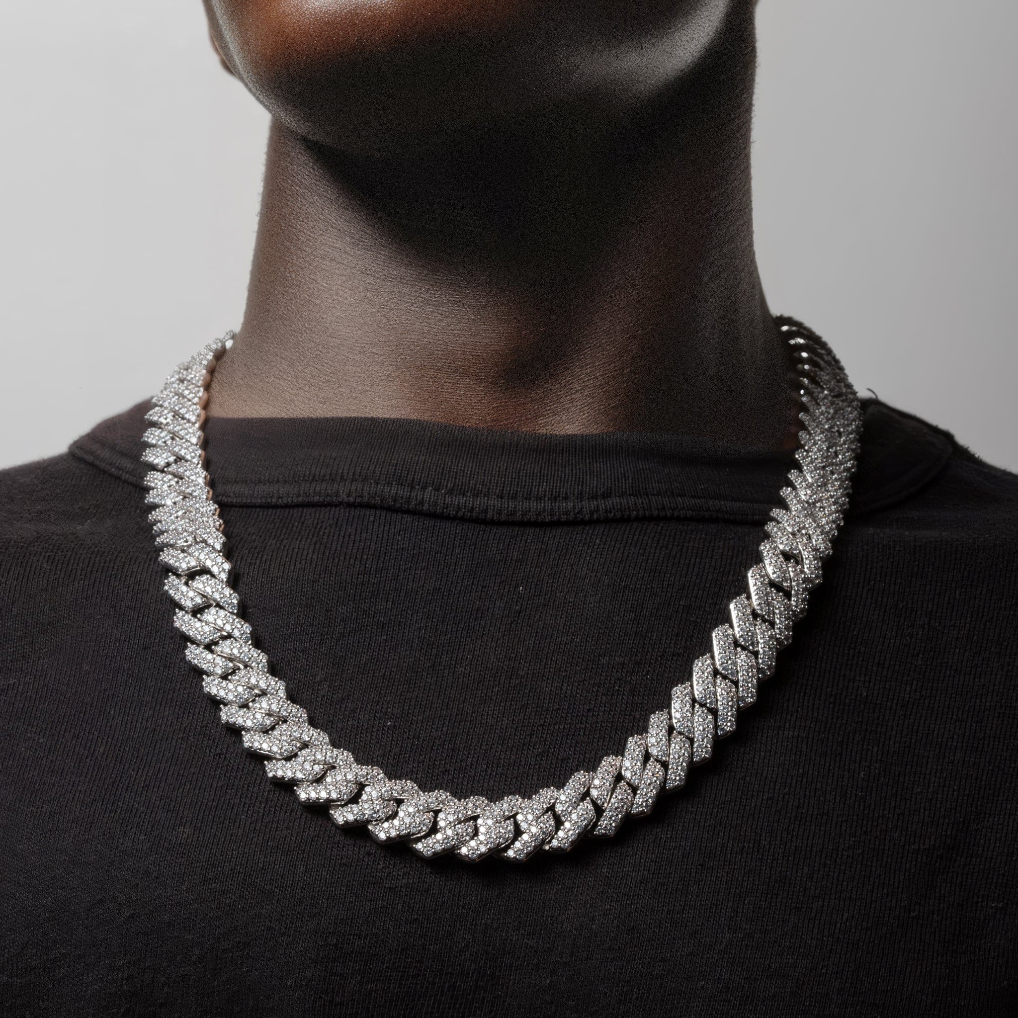 15mm Iced Diamond Cut Miami Cuban Link Chain  in  by Kingices