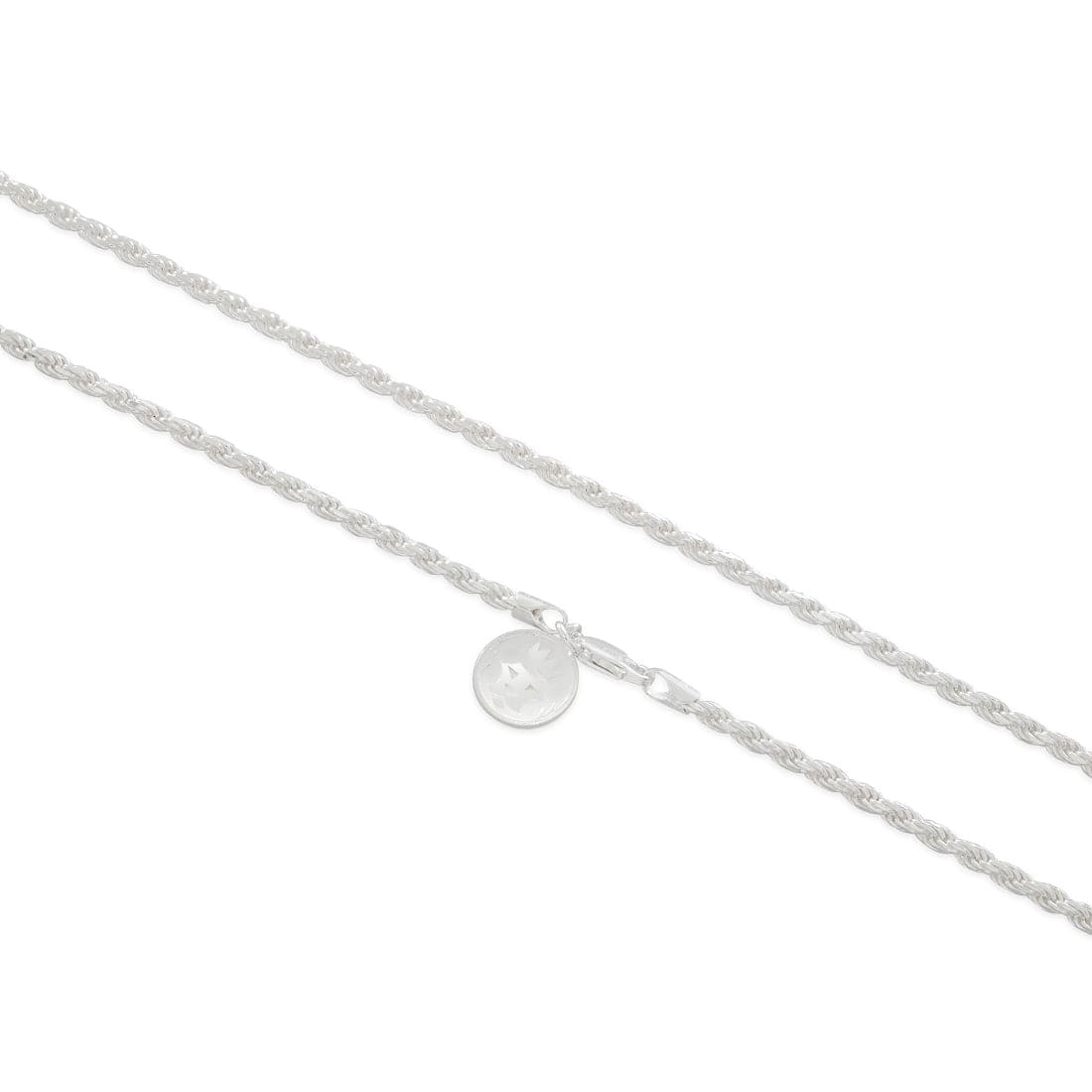 3mm Italian Sterling Silver Rope Chain  in  22" by Kingices