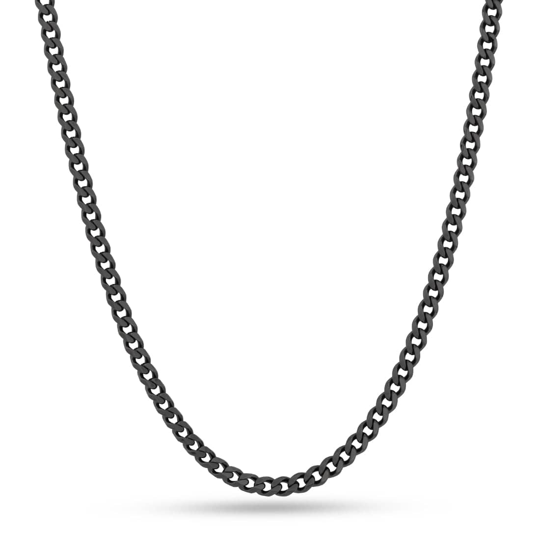 4mm Miami Cuban Link Chain  in  Gold Plated / Black Gold / 18" by Kingices