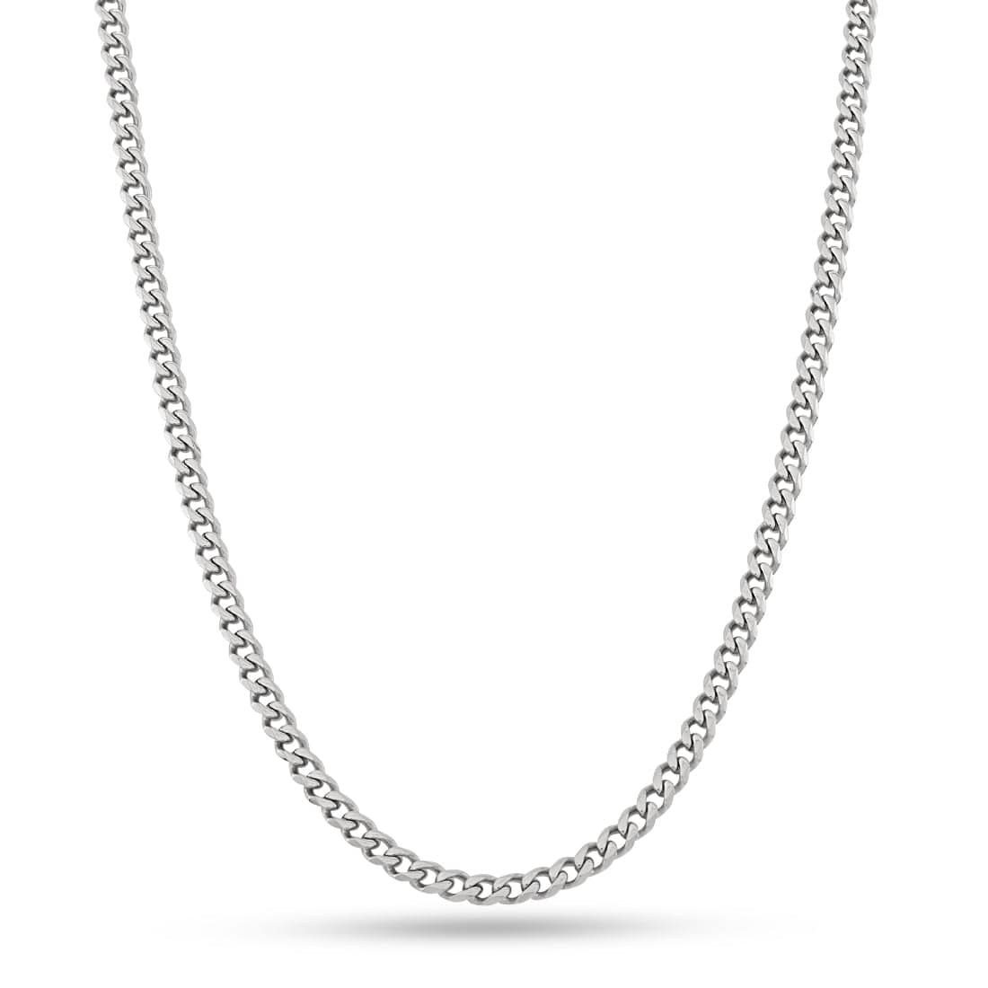 4mm Miami Cuban Link Chain  in  Gold Plated / White Gold / 18" by Kingices