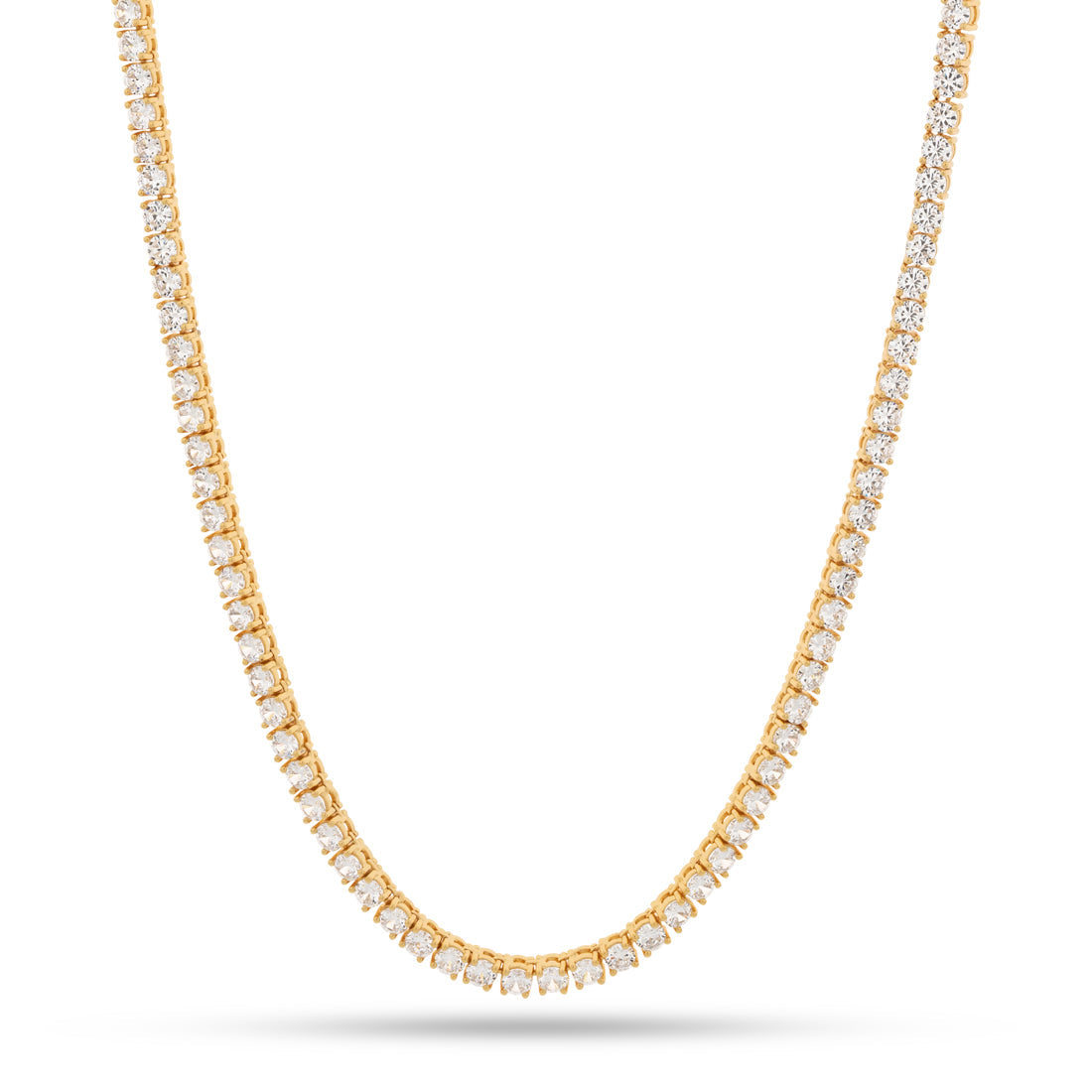 4mm Tennis Chain  in  Gold Plated / 14K Gold / 16" by Kingices