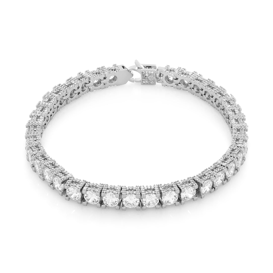 5mm Icy Tennis Bracelet  in  Gold Plated / White Gold / 8" by Kingices