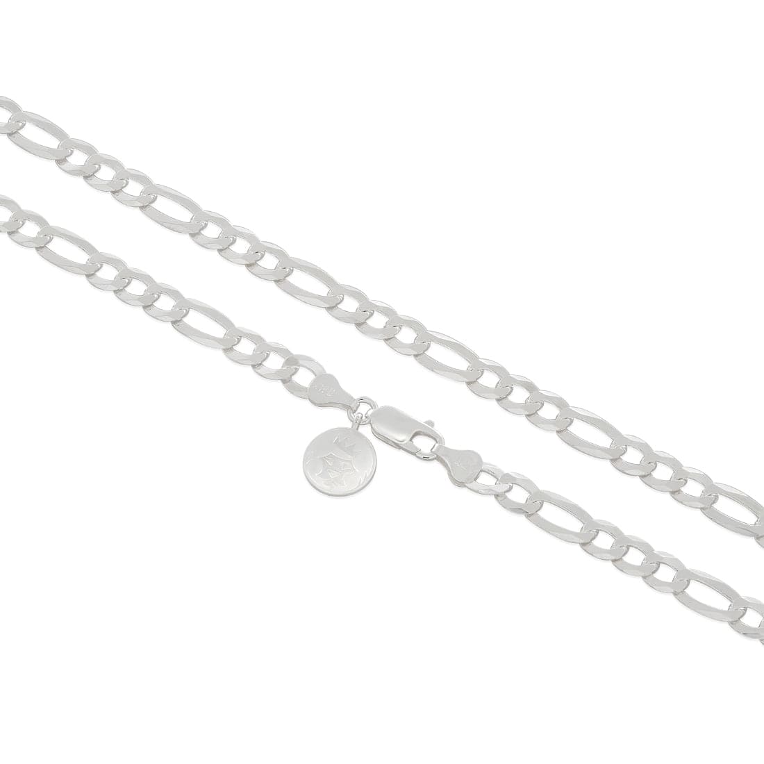 5mm Italian Sterling Silver Figaro Chain  in  22" by Kingices