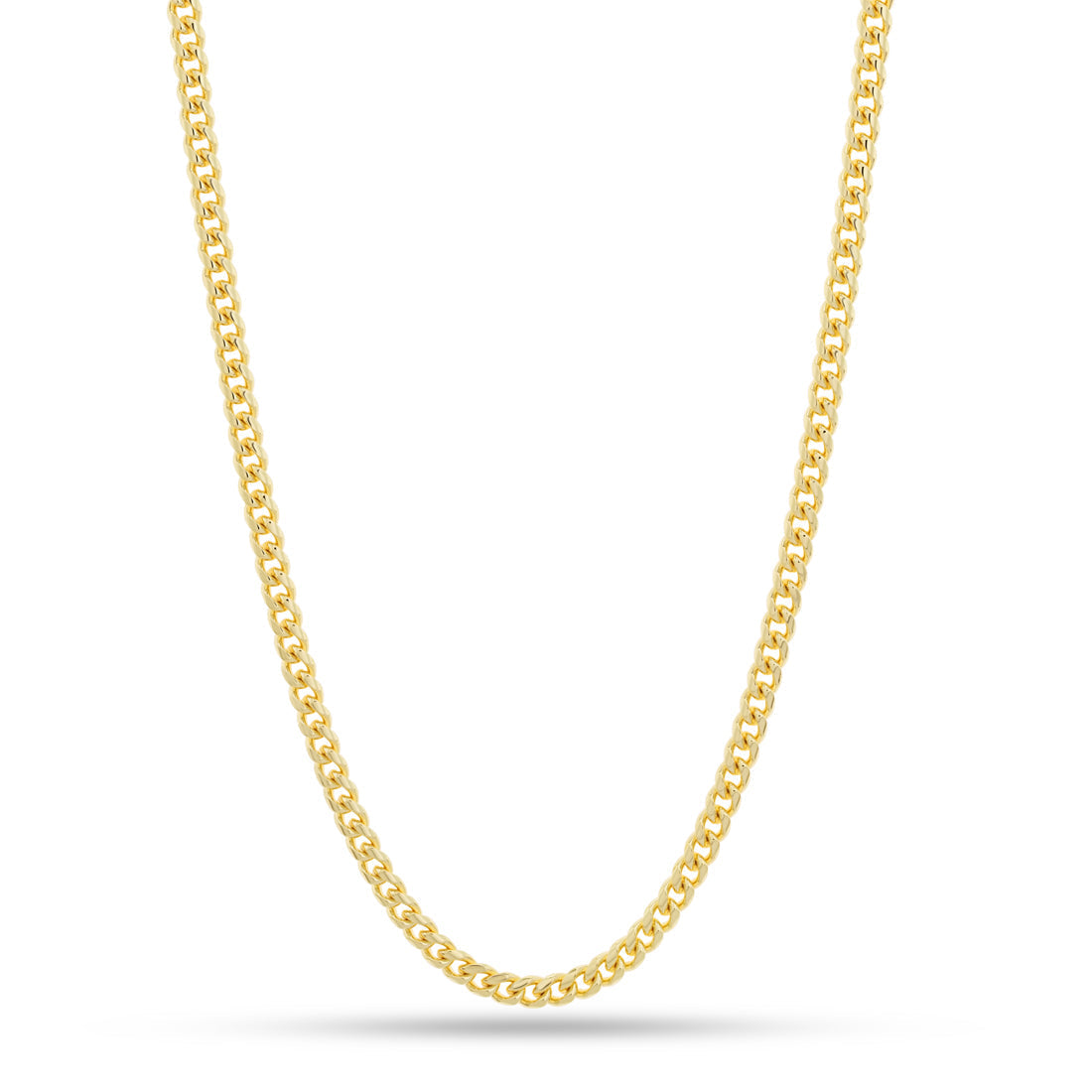 5mm Miami Cuban Link Chain  in  Gold Plated / 14K Gold / 18" by Kingices