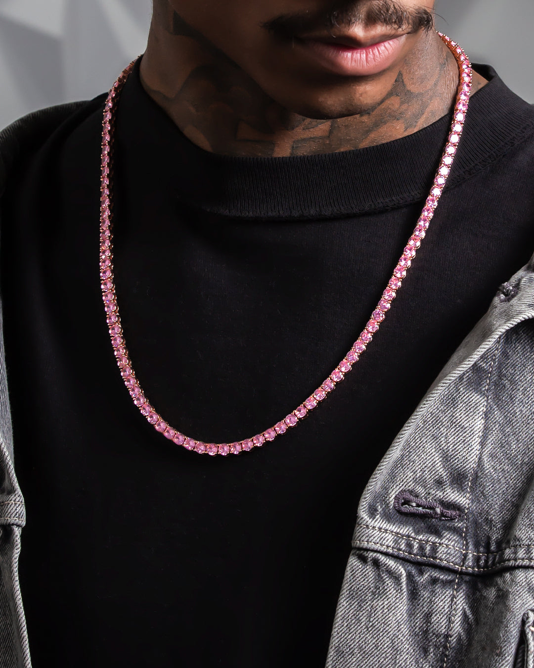 5mm Pink Tennis Chain  in  by Kingices