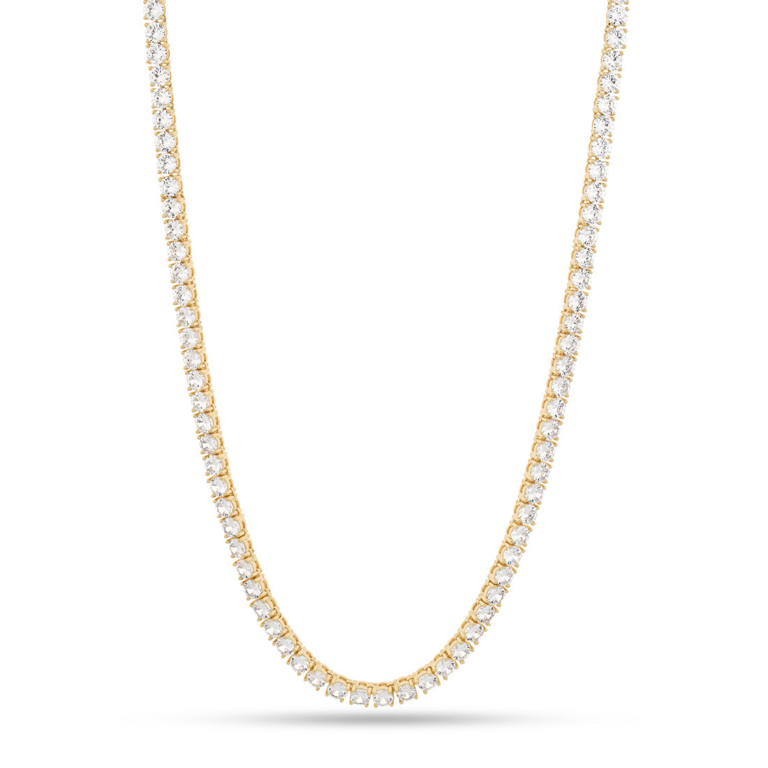 5mm Tennis Chain  in  Sterling Silver / 14K Gold / 18" by Kingices