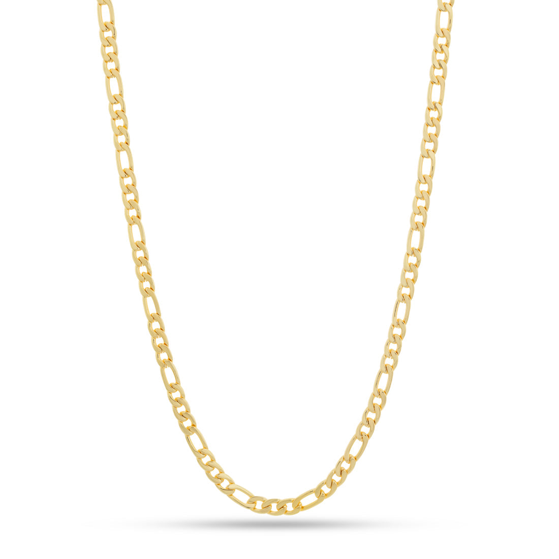 6mm Figaro Chain  in  14K Gold / Gold Plated / 20" by Kingices