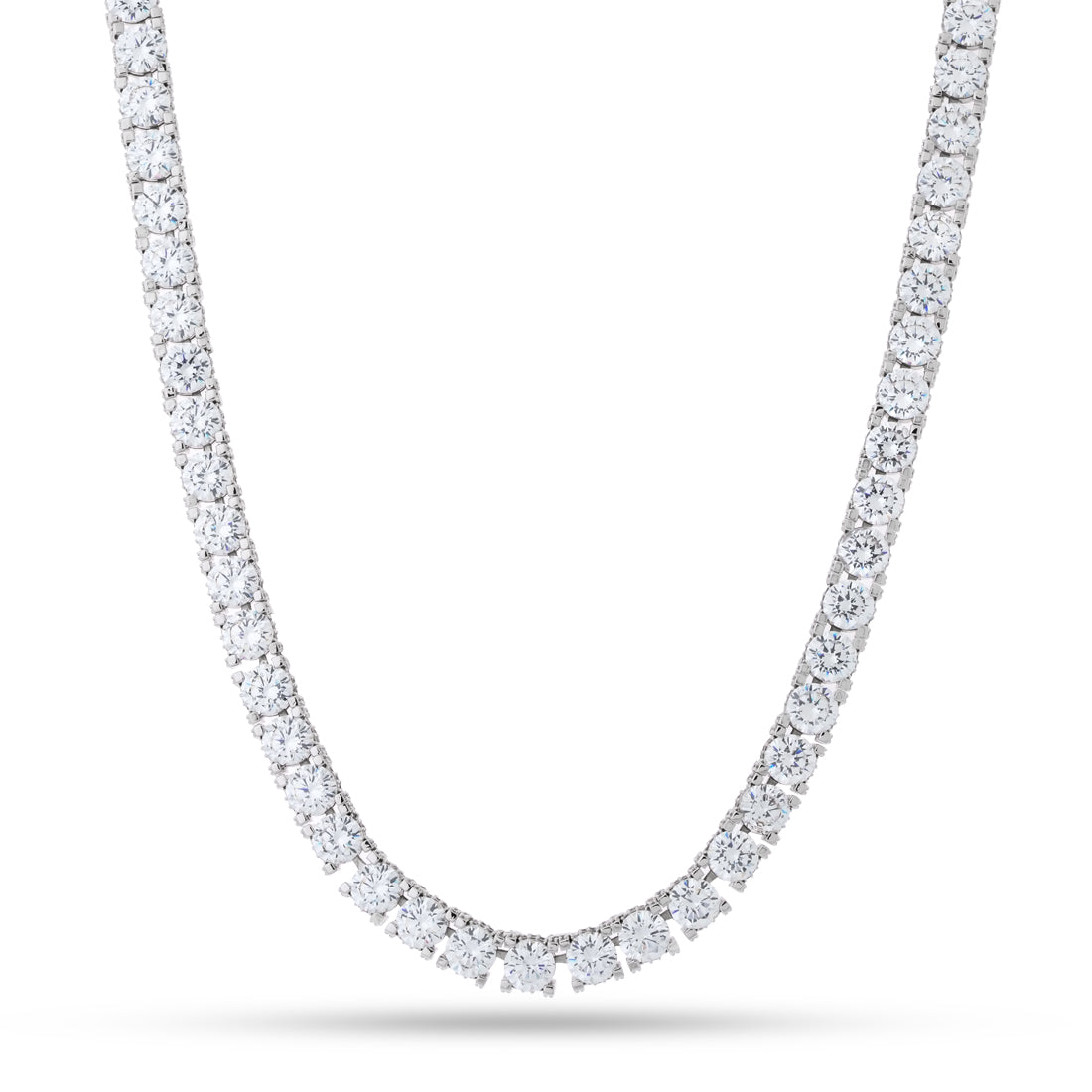 6mm Icy Tennis Chain  in  Gold Plated / White Gold / 20" by Kingices