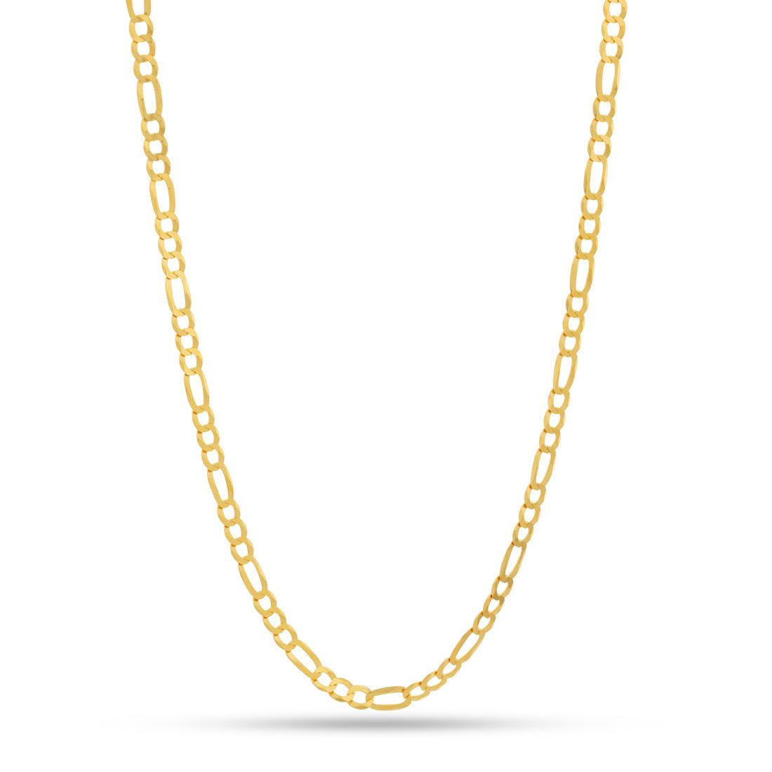 8mm Figaro Chain  in  Gold Plated / 14K Gold / 18" by Kingices
