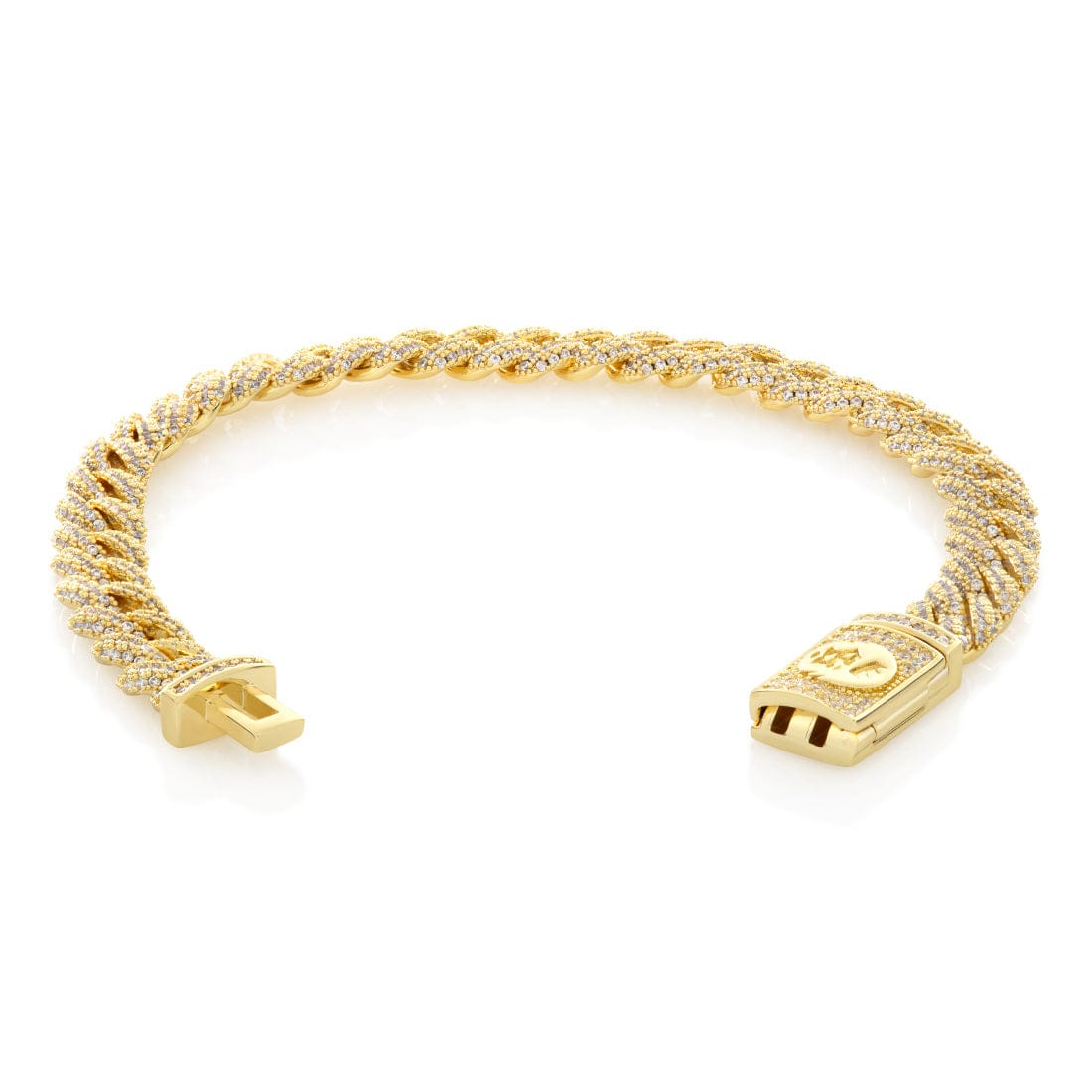 8mm Iced Diamond Cut Miami Cuban Link Bracelet  in  by Kingices