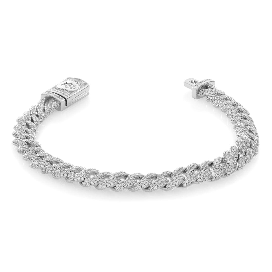 8mm Iced Diamond Cut Miami Cuban Link Bracelet  in  by Kingices