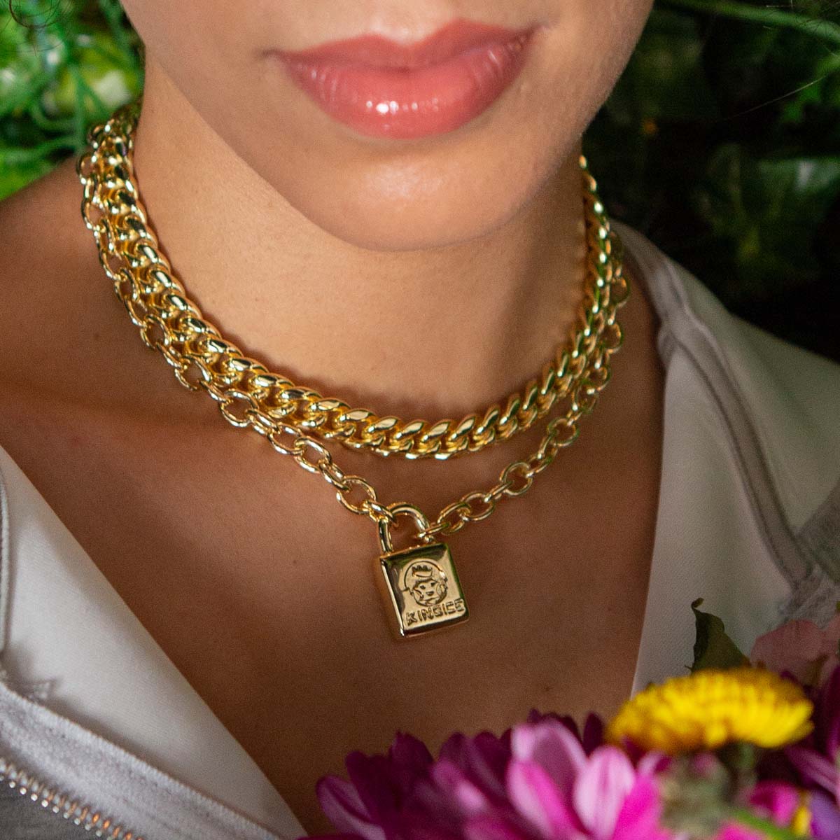 8mm Miami Cuban Link Choker Chain  in  by Kingices