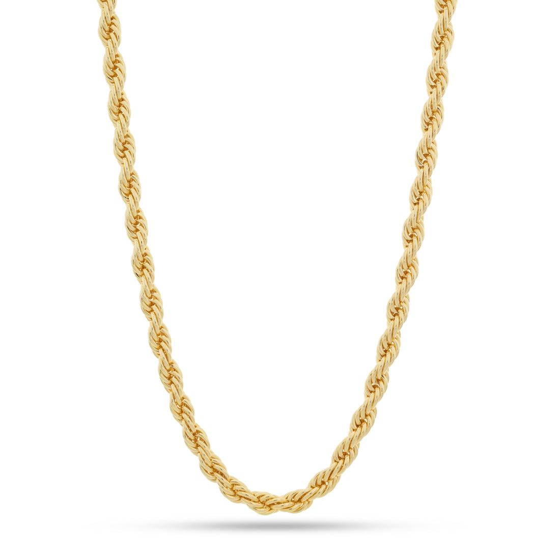 8mm Rope Chain  in  Gold Plated / 14K Gold / 18" by Kingices