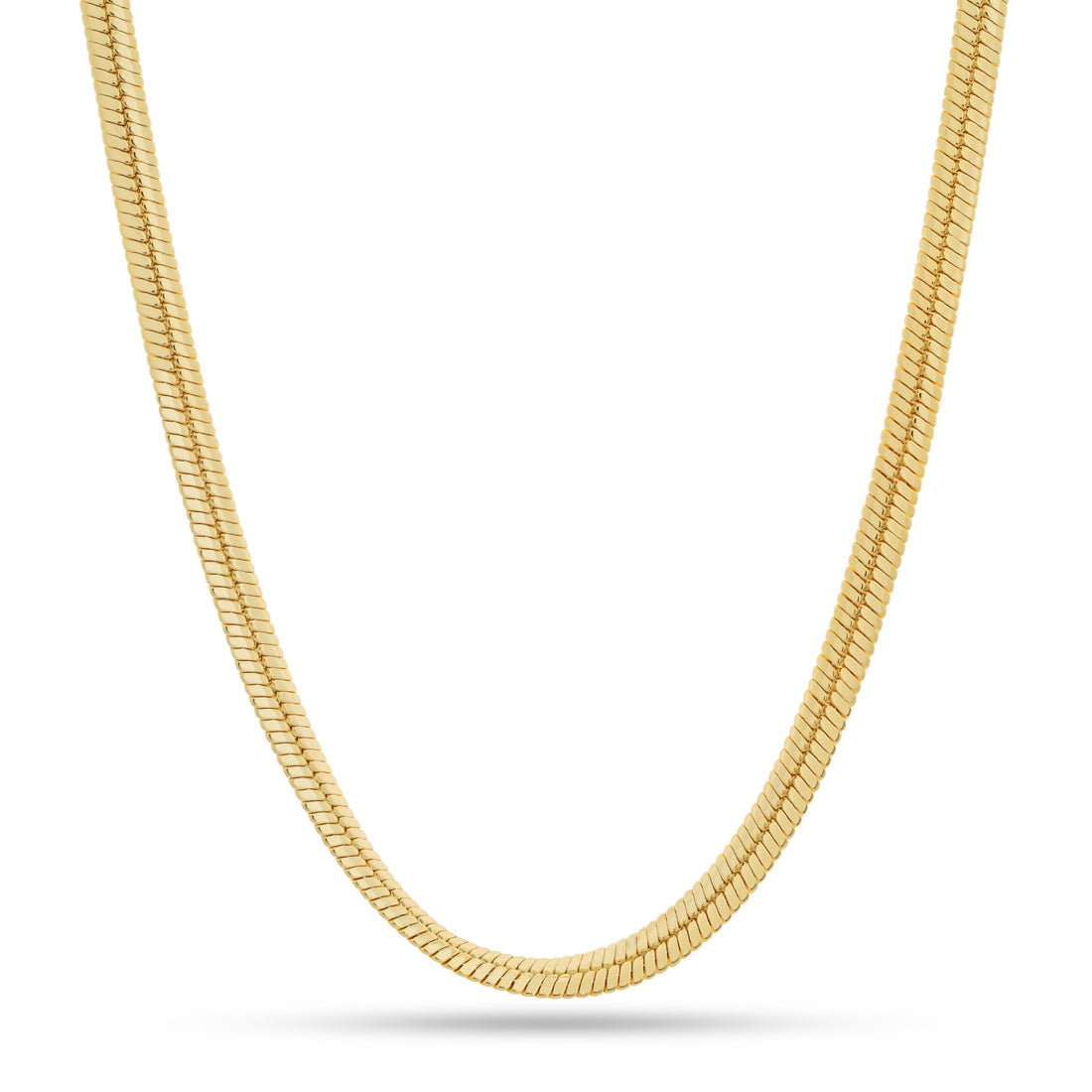 8mm Thick Herringbone Chain  in  Gold Plated / 14K Gold / 18" by Kingices