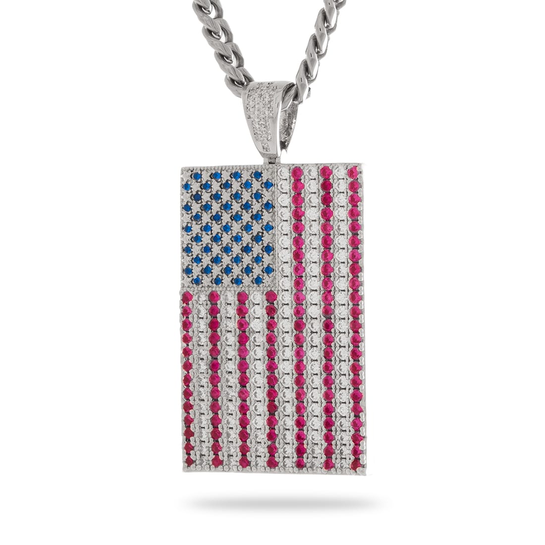 American Standard Necklace  in  White Gold by Kingices