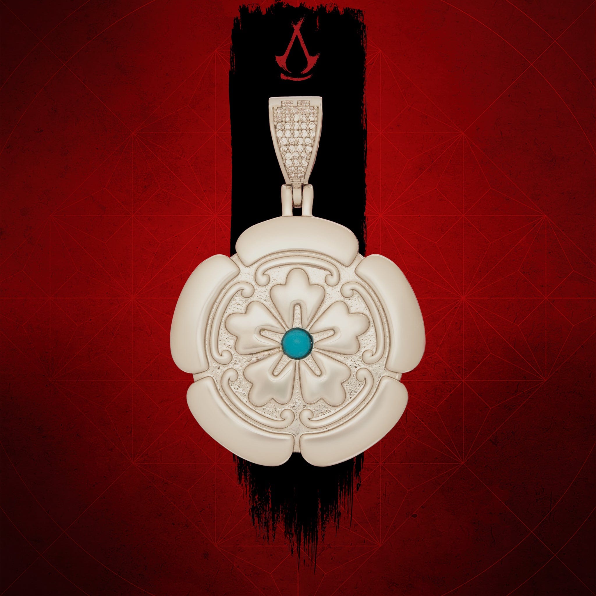 Assassin's Creed x Kingices - Lotus Necklace  in  White Gold by Kingices
