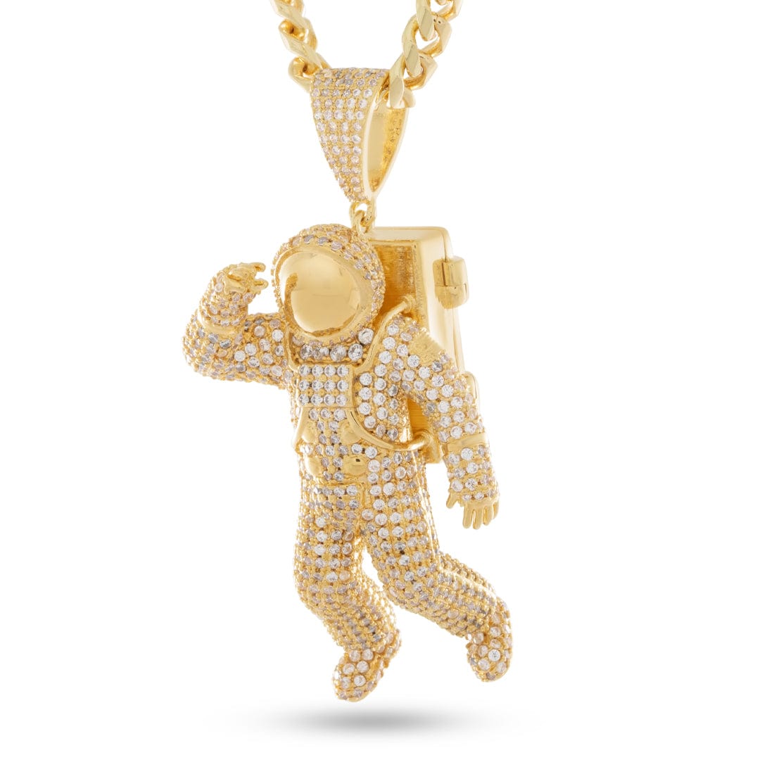 Astronaut Necklace  in  14K Gold / 2.6" by Kingices
