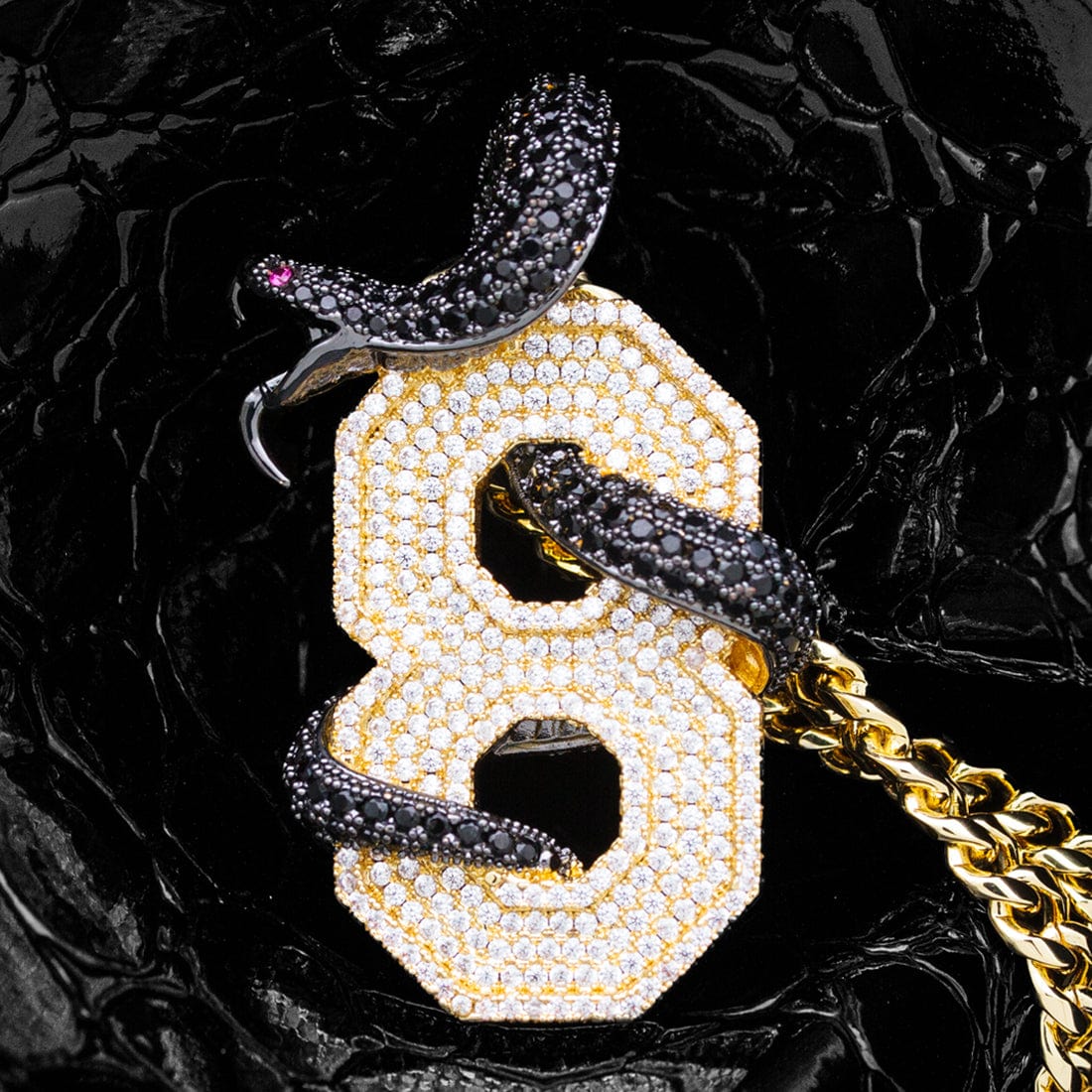 Black Mamba Number 8 Necklace  in  by Kingices