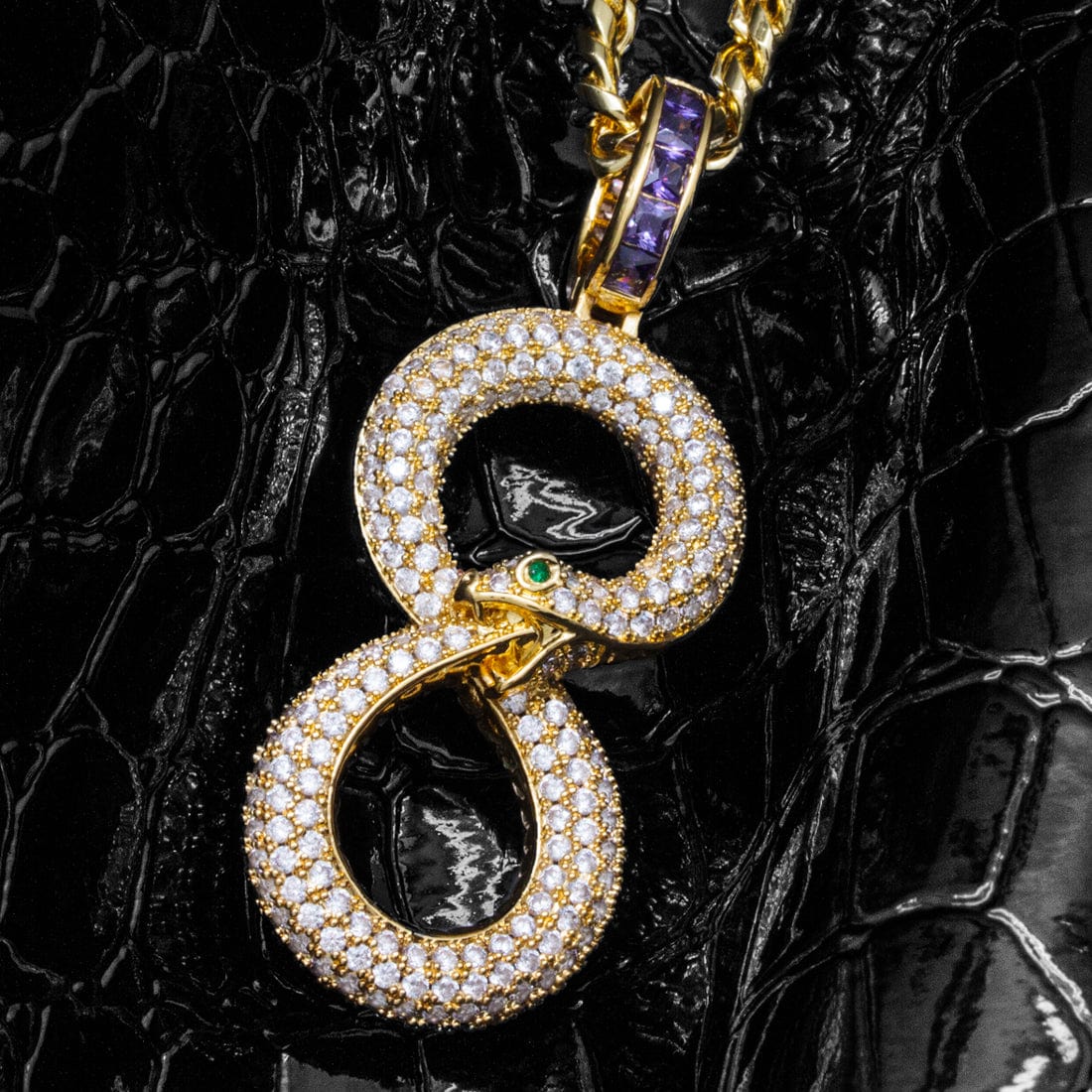 Black Mamba Ouroboros Necklace  in  by Kingices