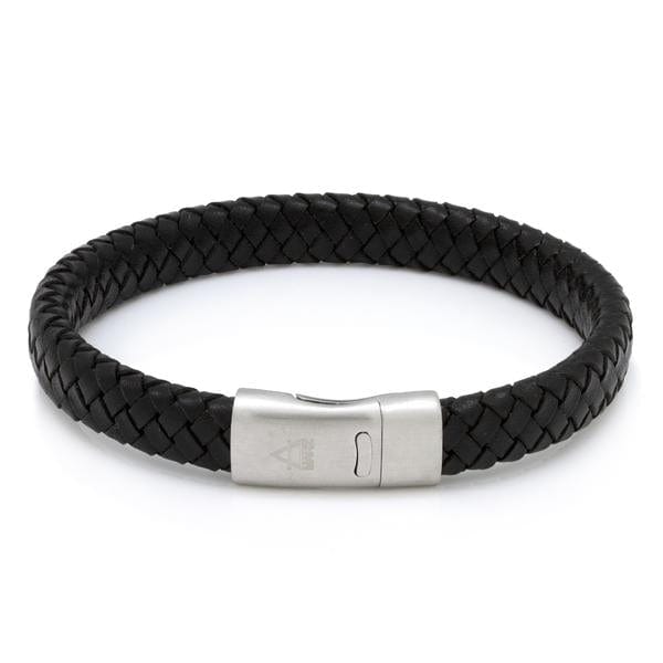 Brown Braided Band  in  Black / 8" by Kingices