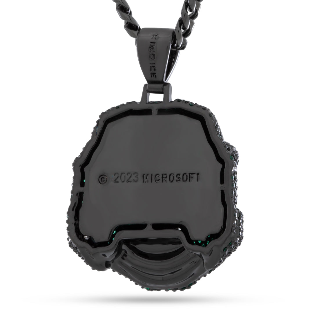 Halo x Kingices - Mark VI Helmet Necklace  in  Black Gold / 2.2" by Kingices