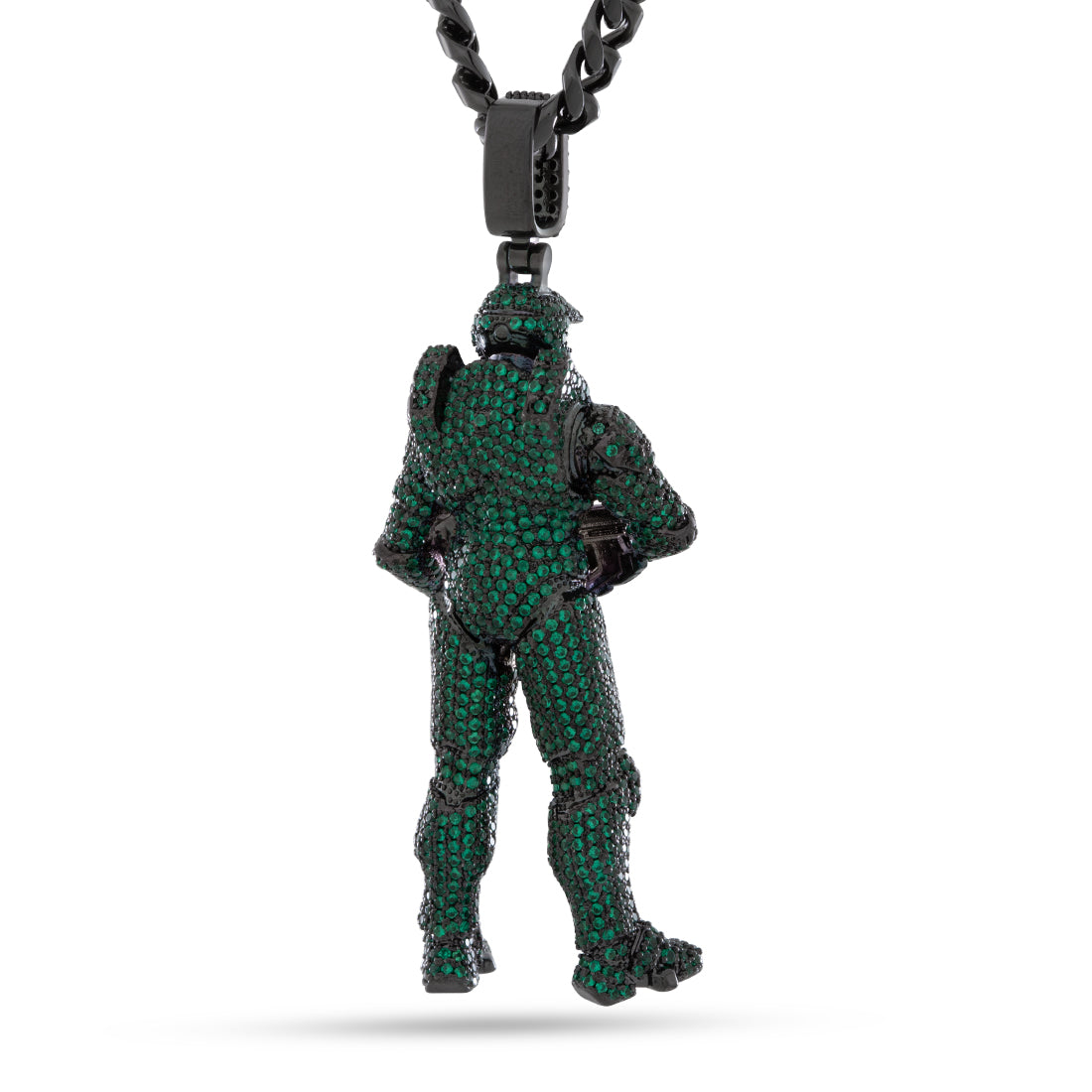 Halo x Kingices - Mark VI Master Chief Necklace  in  Black Gold / 2.8" by Kingices