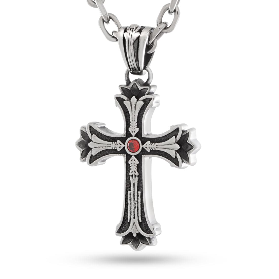 Cross Your Heart Necklace  in  2" by Kingices