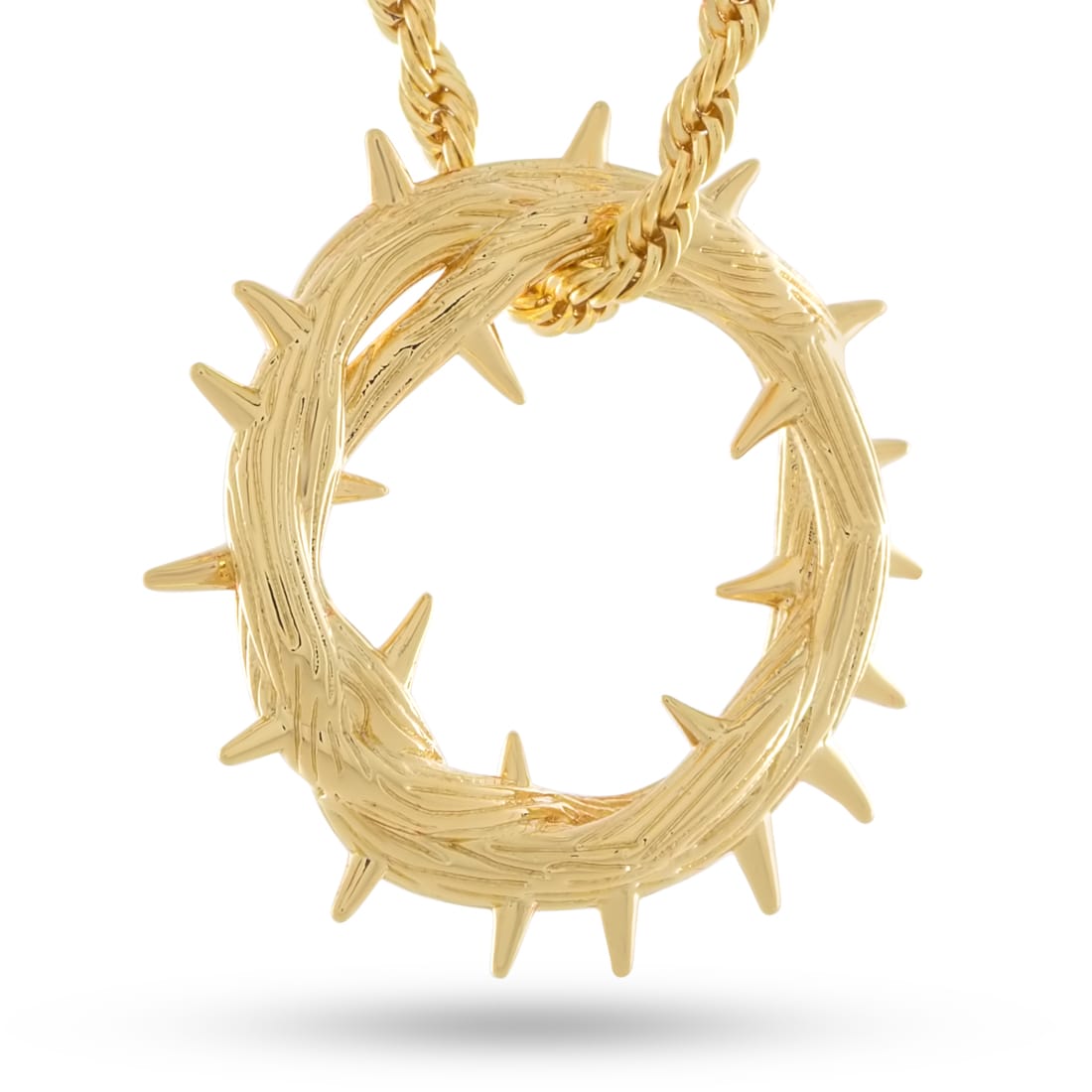 Crown of Thorns Necklace  in  1.4” / 14K Gold by Kingices