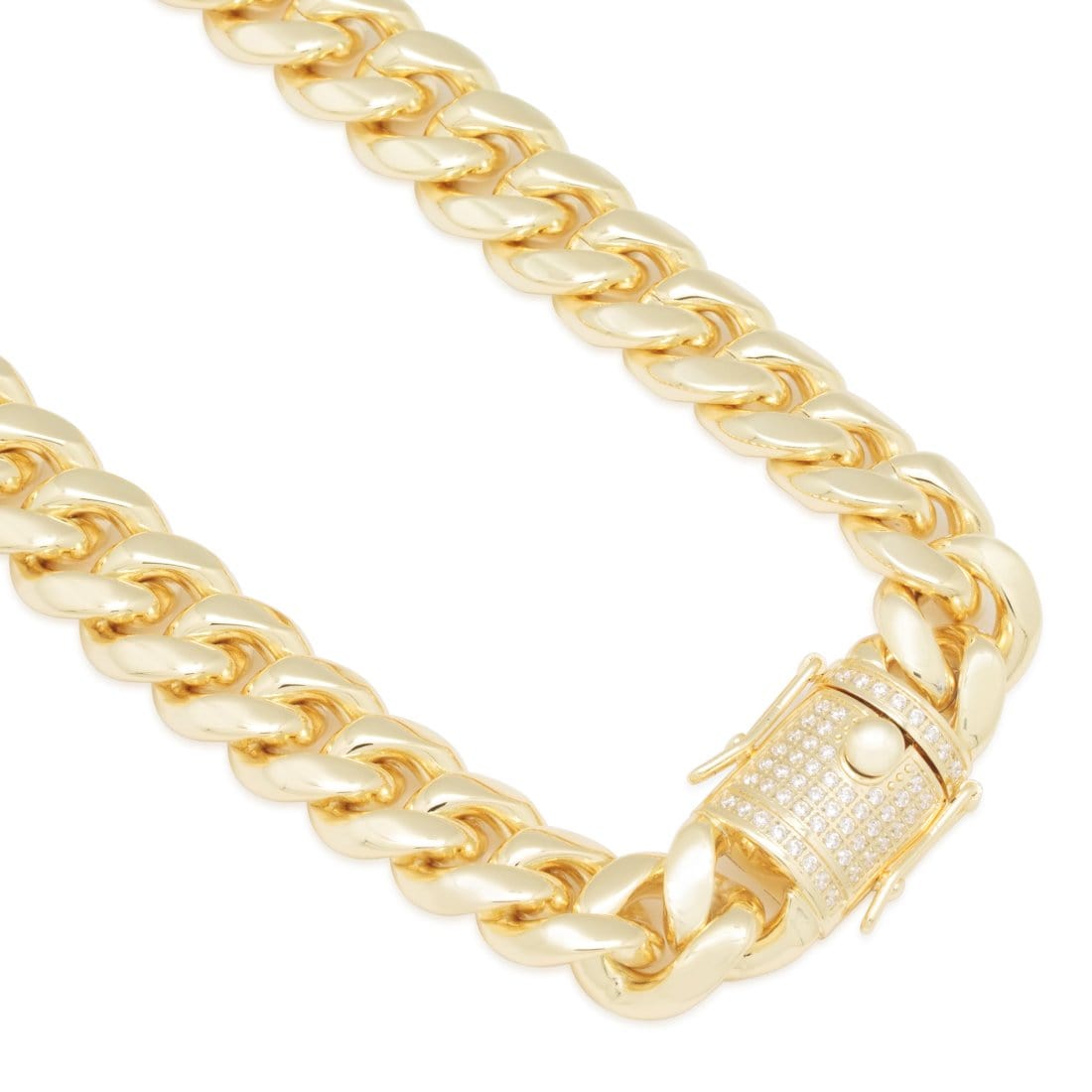 Death Row Records x Kingices - Solid Gold Iced Logo Necklace  in  Solid Gold / 14K Gold / 2.3" by Kingices