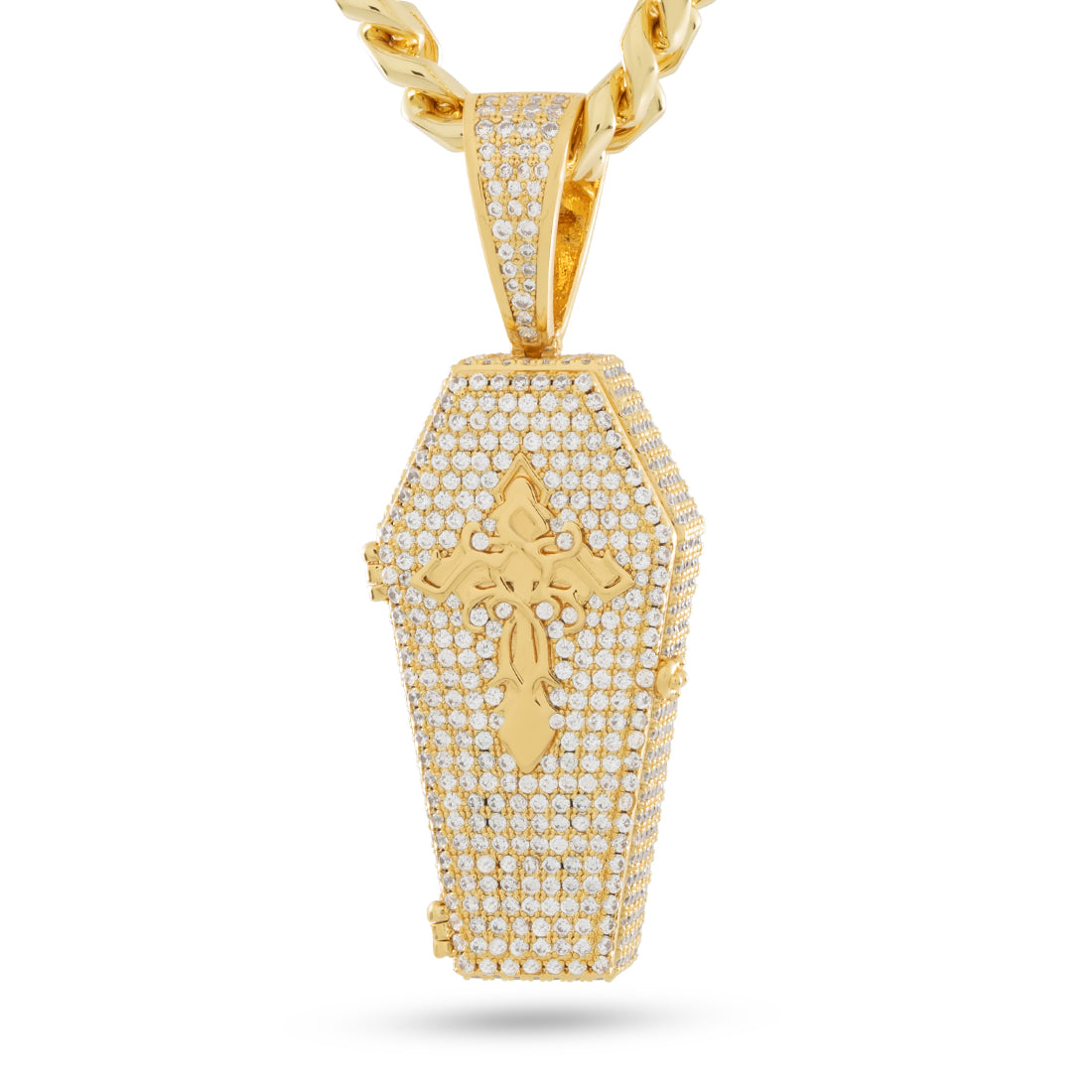 Designed by Mike Zombie - Bed for a Legend Stash Necklace  in  Gold Plated / 14K Gold / 2.3" by Kingices