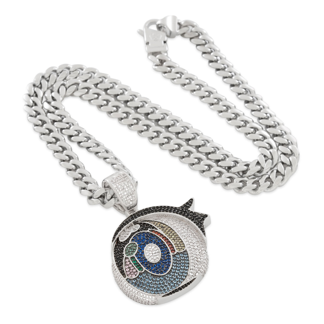 Designed by Mike Zombie - Henteye Necklace  in  Gold Plated / White Gold / 2.3" by Kingices
