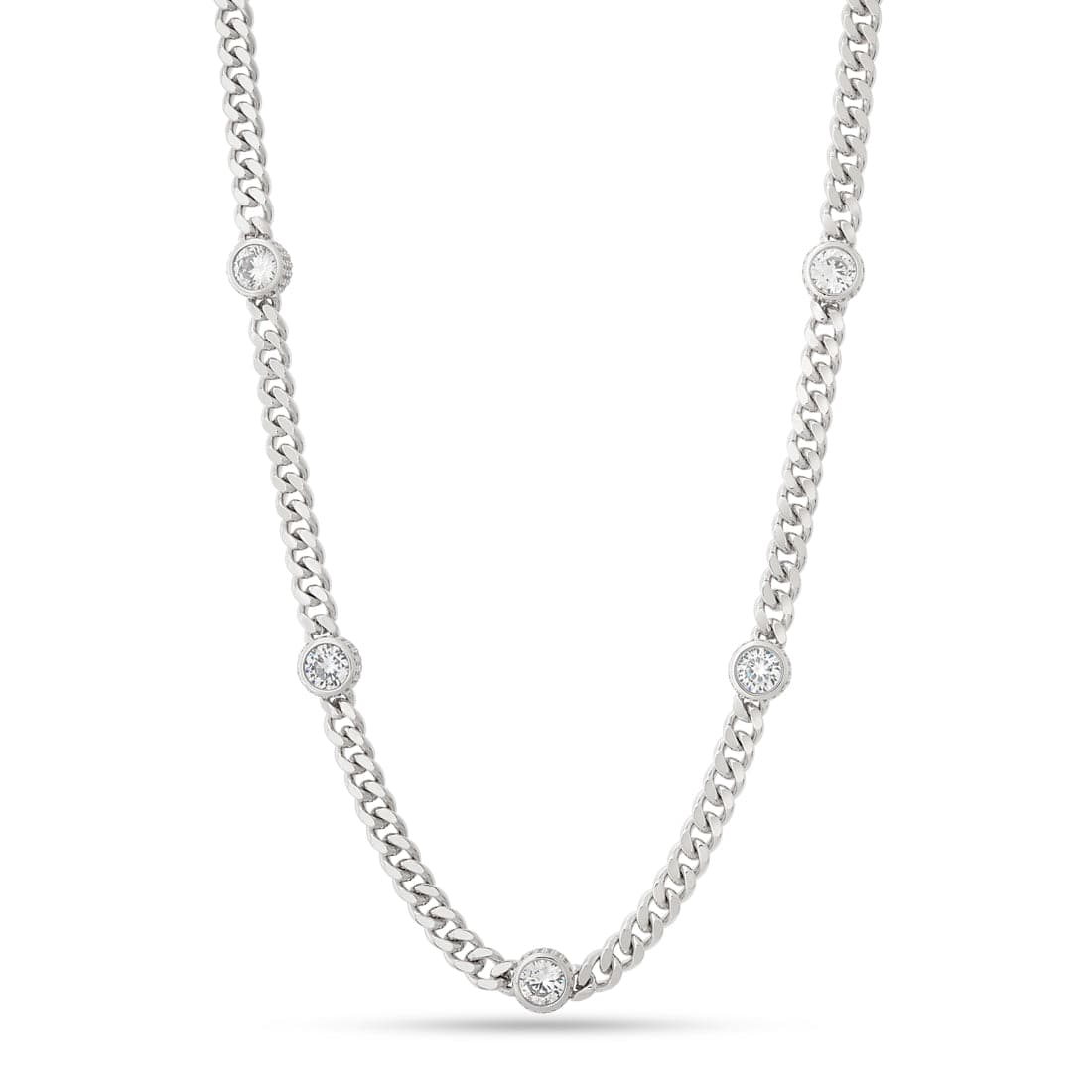 Diamonds by the Yard Chain  in  Gold Plated / White Gold / 20" by Kingices