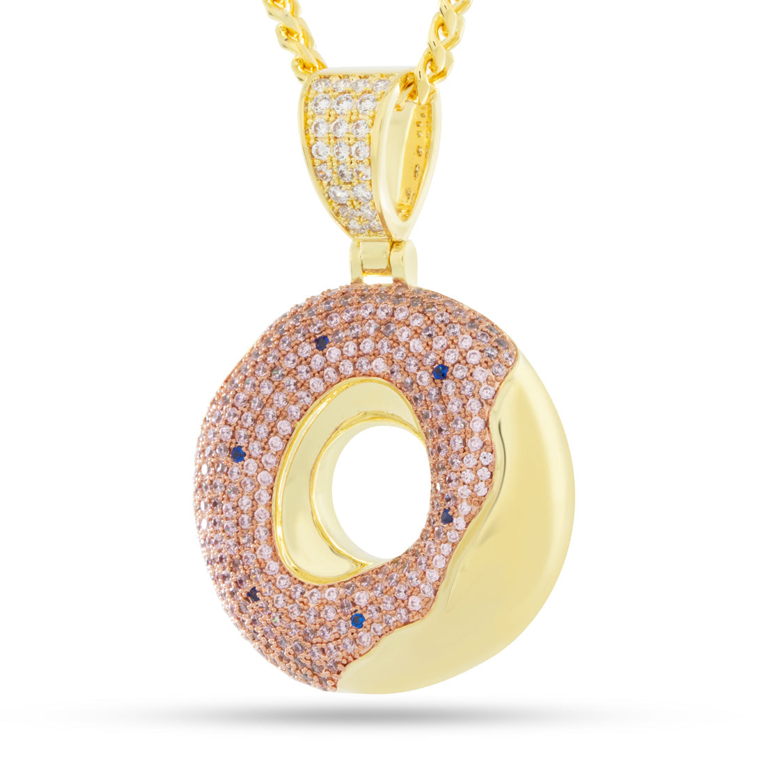 Donut Necklace  in  14K Gold / 1.8" by Kingices