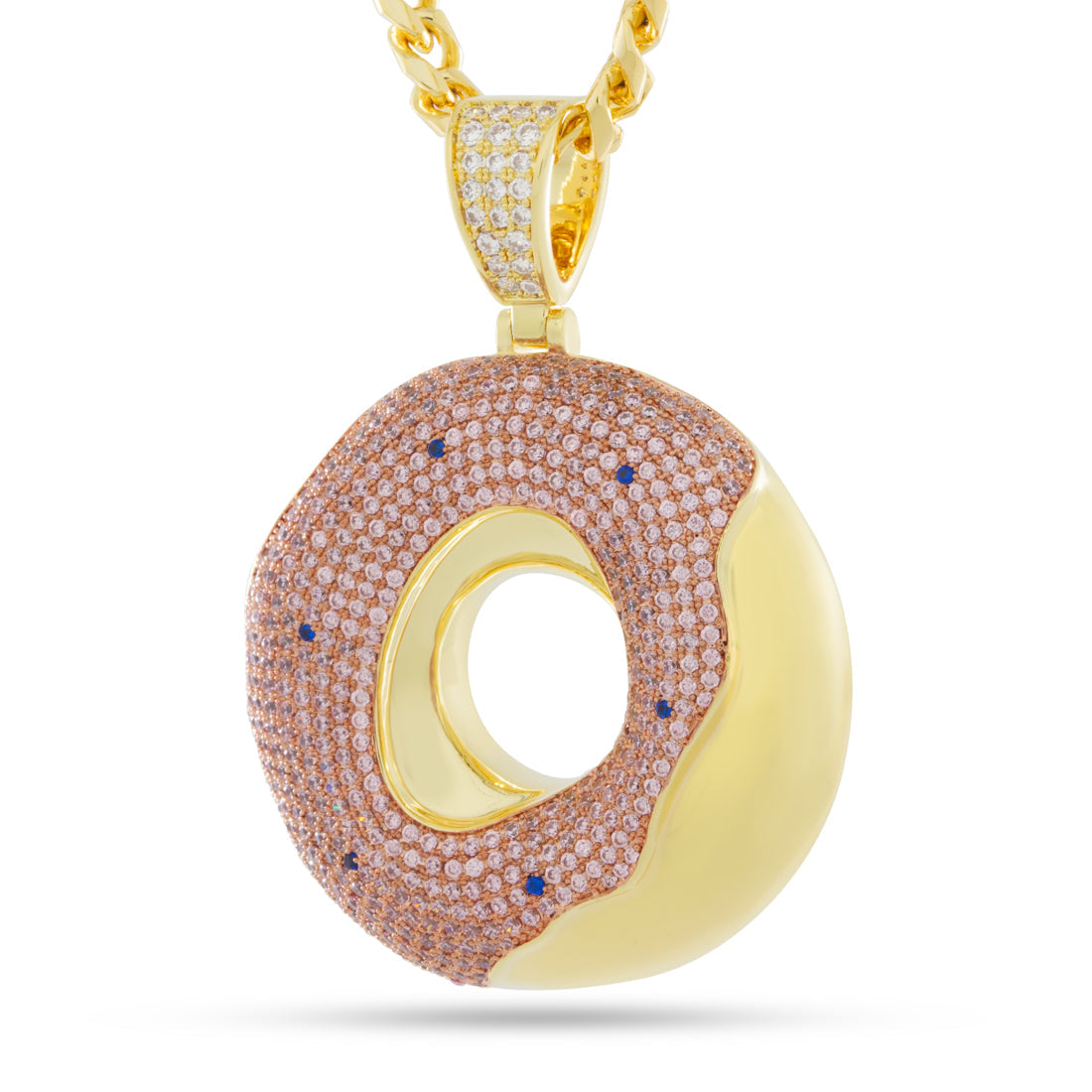 Donut Necklace  in  14K Gold / 2.2" by Kingices