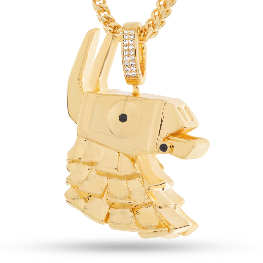 Fortnite x Kingices - Mythic Prized Lama Necklace  in  14K Gold / 1.6" by Kingices