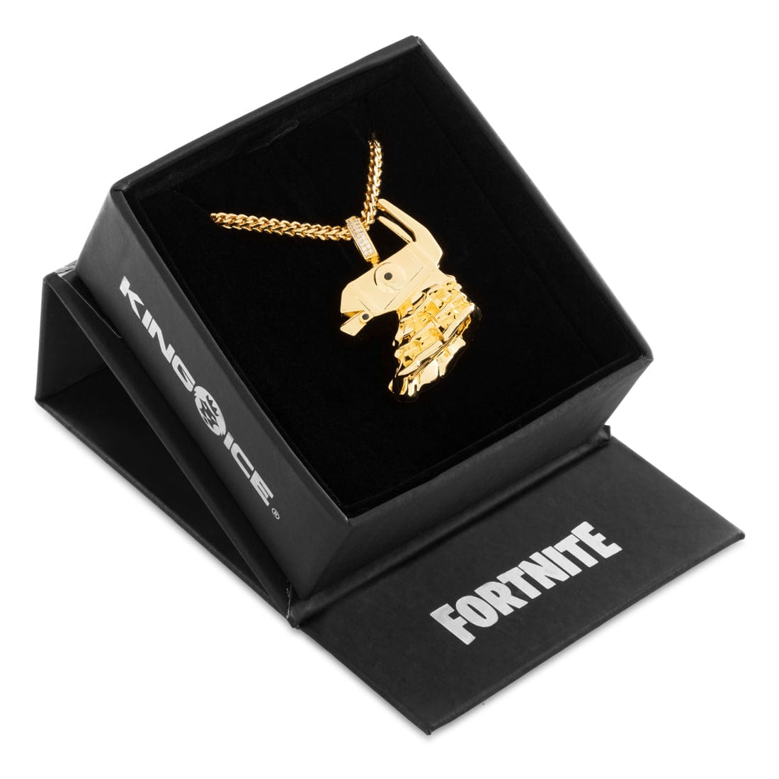 Fortnite x Kingices - Mythic Prized Lama Necklace  in  14K Gold / 1.6" by Kingices