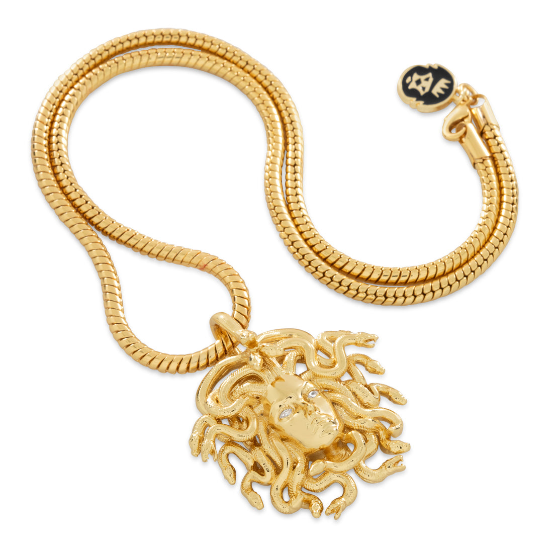 Medusa Necklace  in  14K Gold / 2" by Kingices