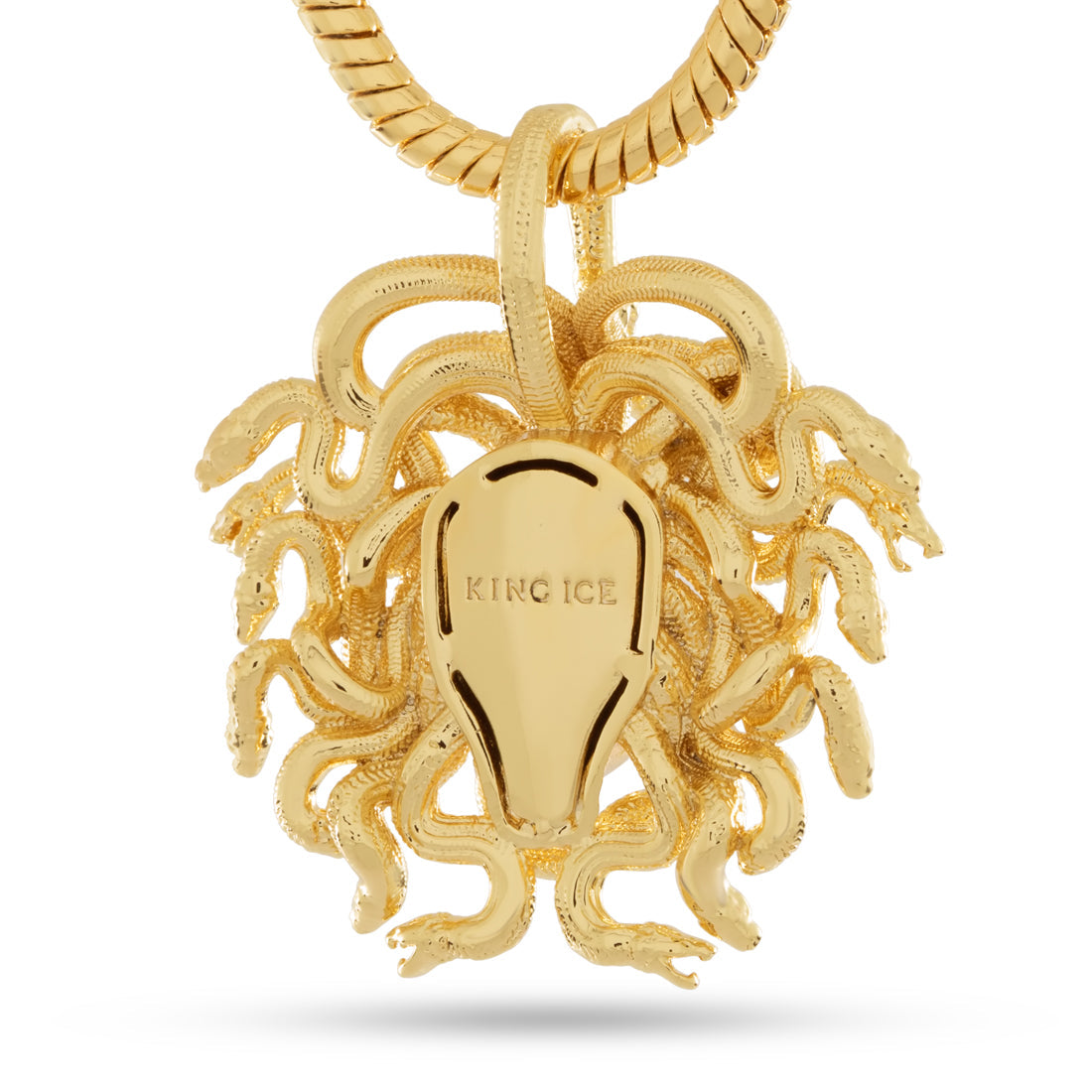 Medusa Necklace  in  14K Gold / 2" by Kingices