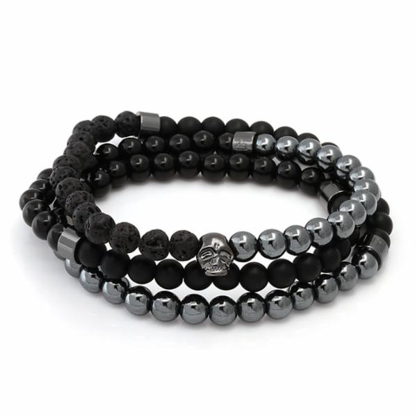 Grim Wrap Bracelet by MARZ  in  Black / Stretch by Kingices