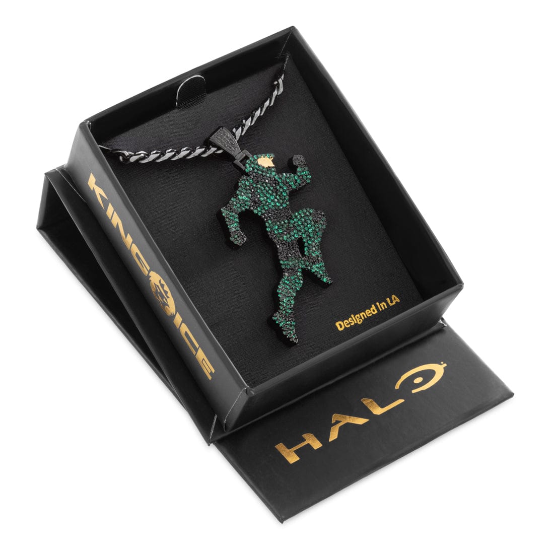 Halo x Kingices - Sprinting Master Chief Necklace  in  2.1" by Kingices