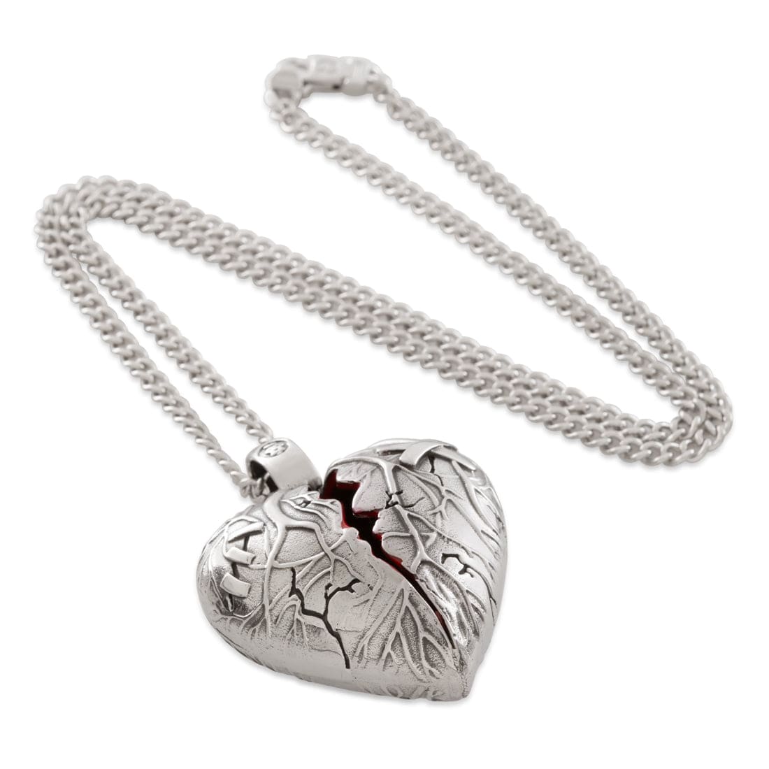 Heart of Steel Necklace  in  2.2" by Kingices